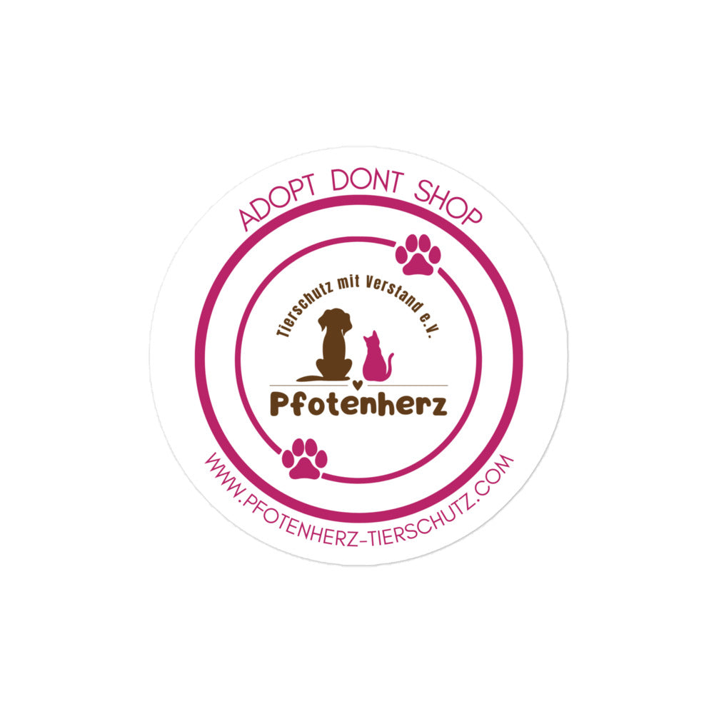 Pfotenherz Sticker (Groß)