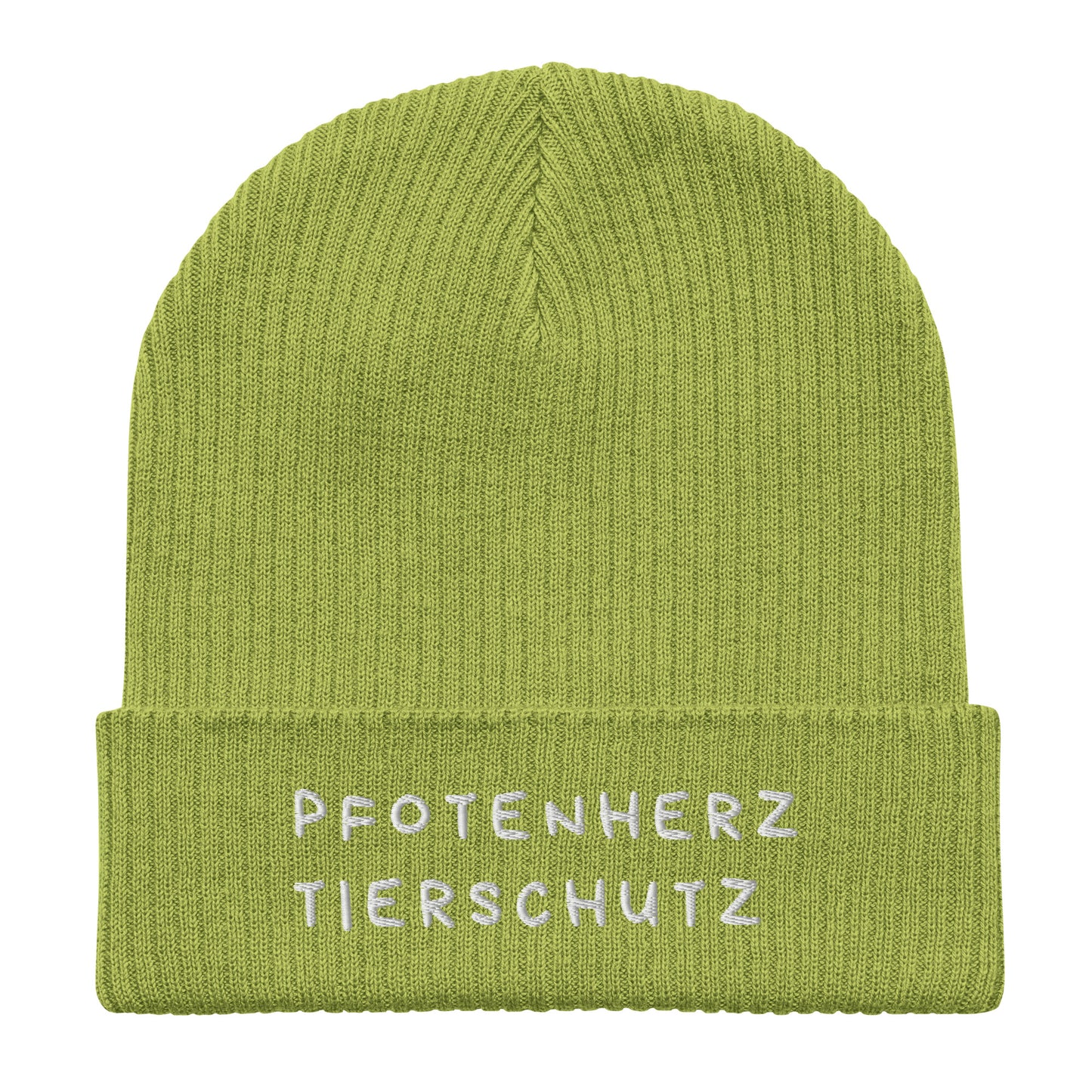Pfotenherz gerippte Bio-Beanie