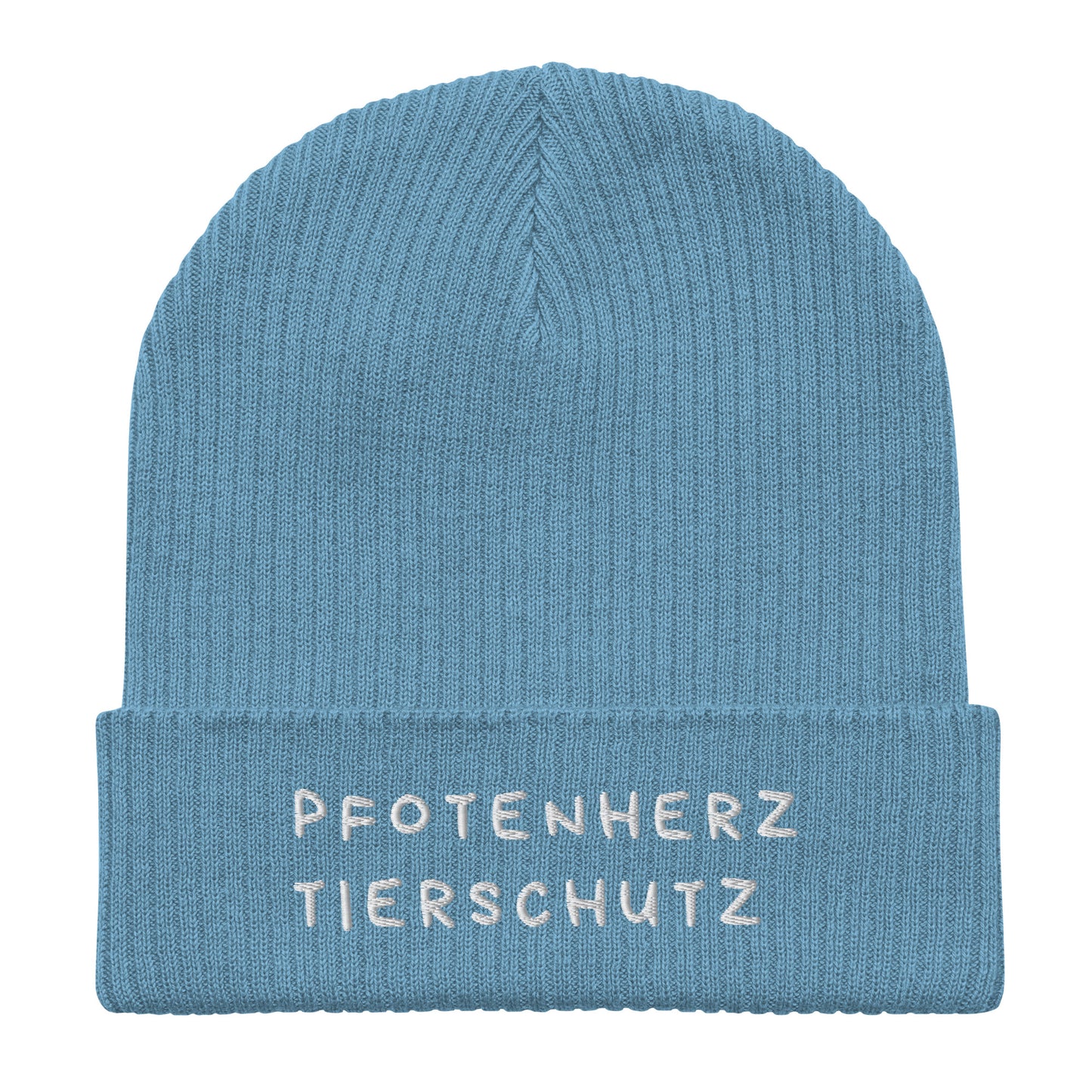 Pfotenherz gerippte Bio-Beanie