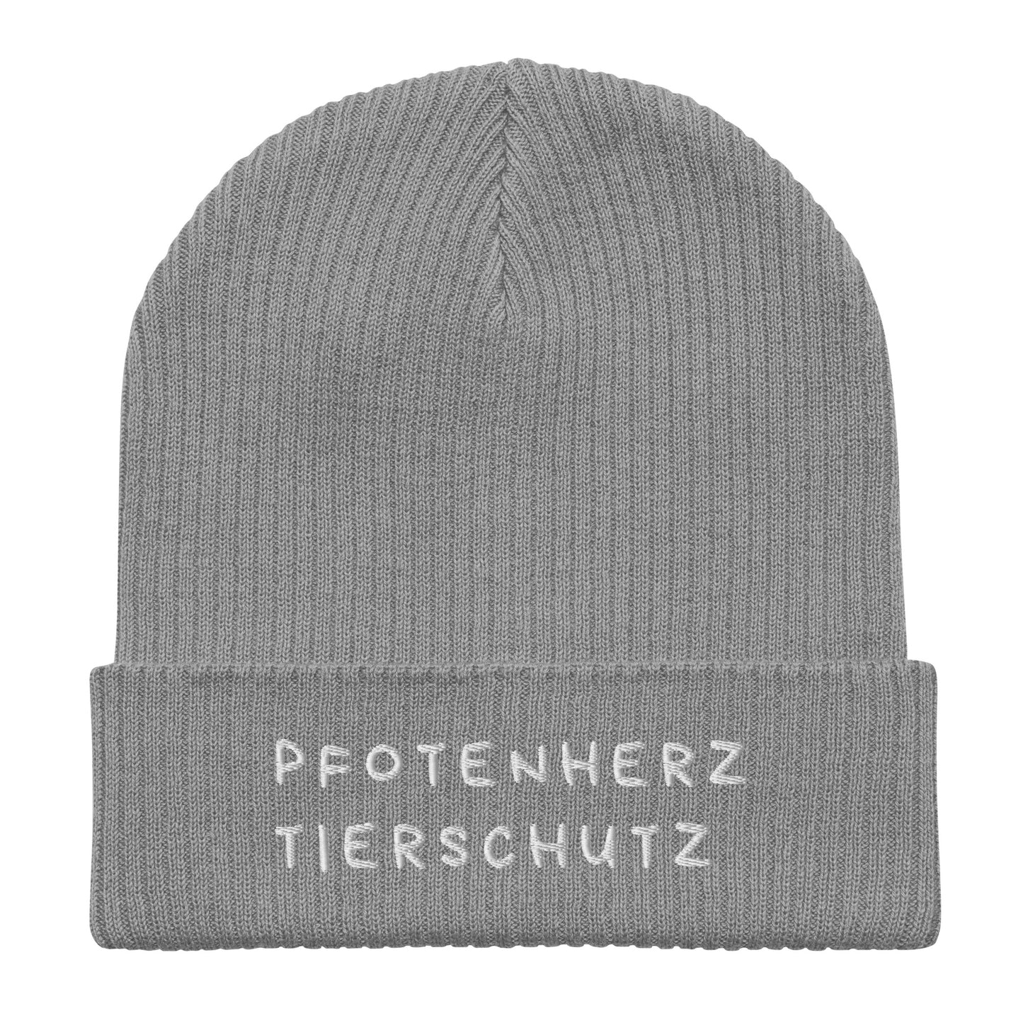 Pfotenherz gerippte Bio-Beanie