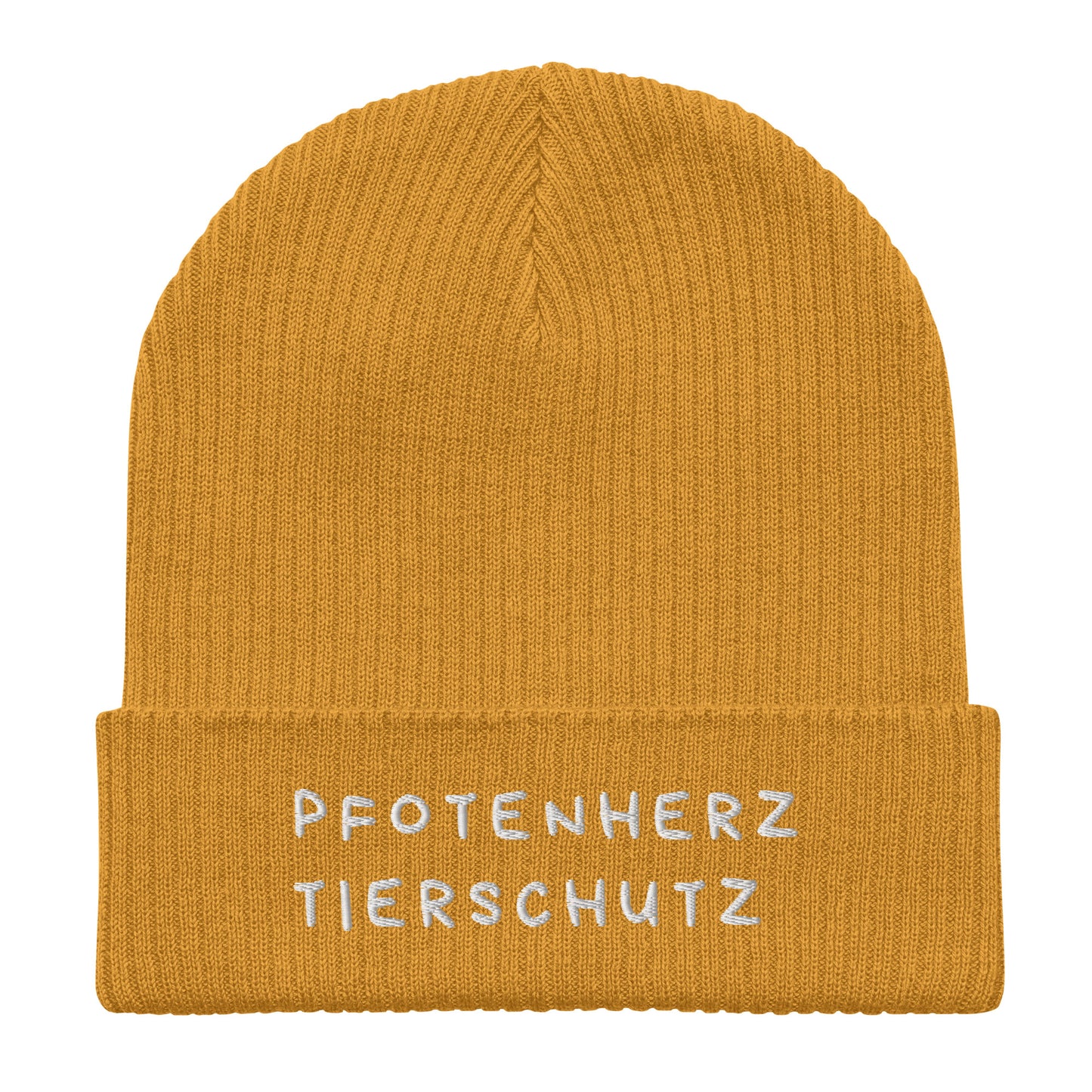 Pfotenherz gerippte Bio-Beanie