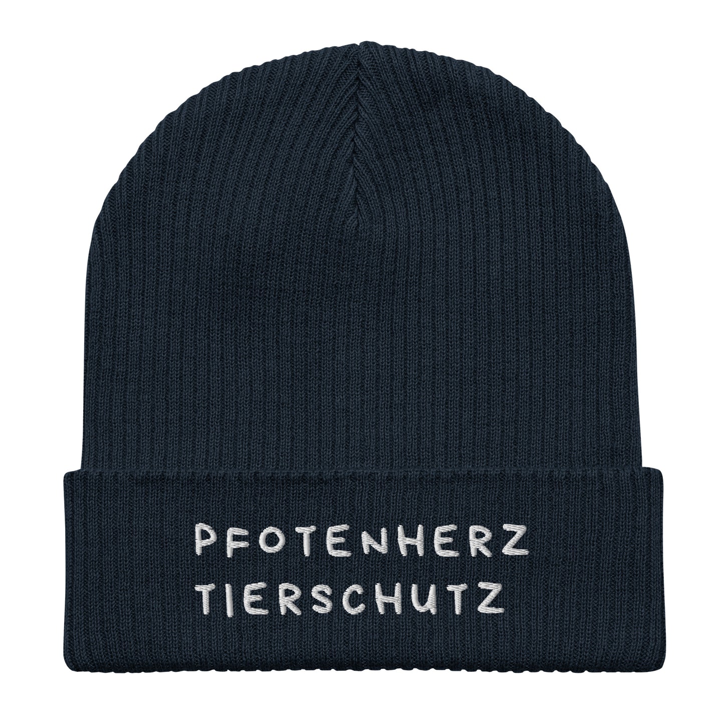 Pfotenherz gerippte Bio-Beanie