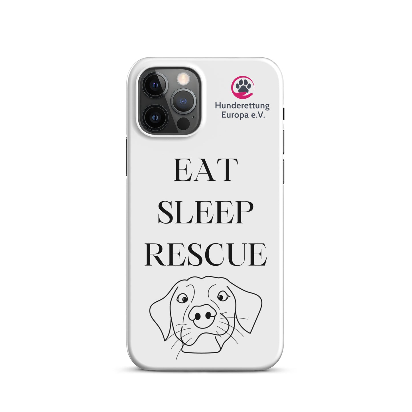 Eat sleep rescue x Hunderettung Europa e. V. IPhone Handyhülle