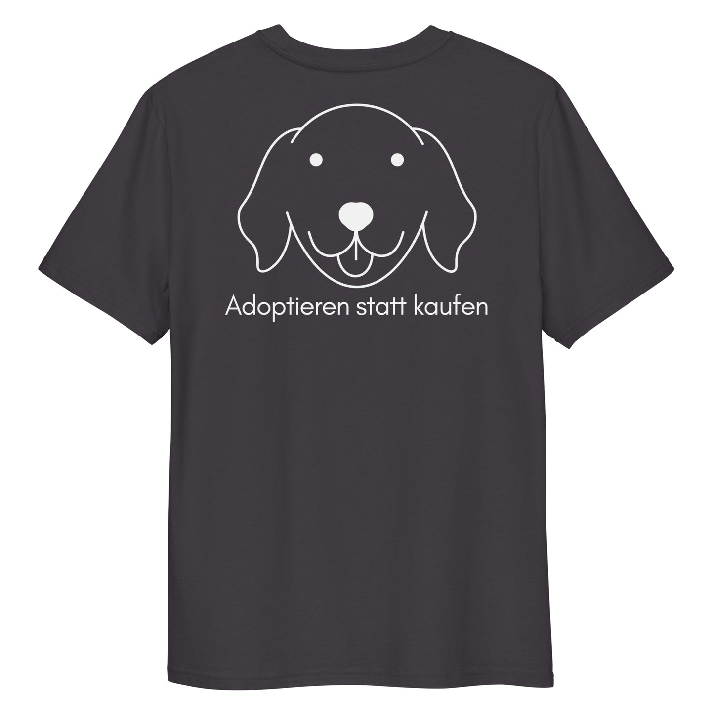 Adoptieren statt kaufen dunkel Bio-Baumwoll-T-Shirt