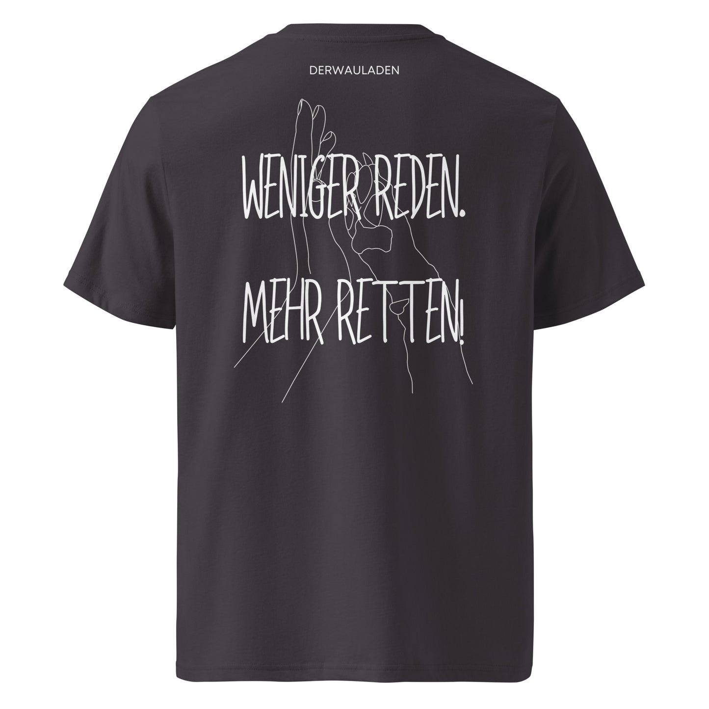 Weniger Reden // Unisex-Bio-Baumwoll-T-Shirt