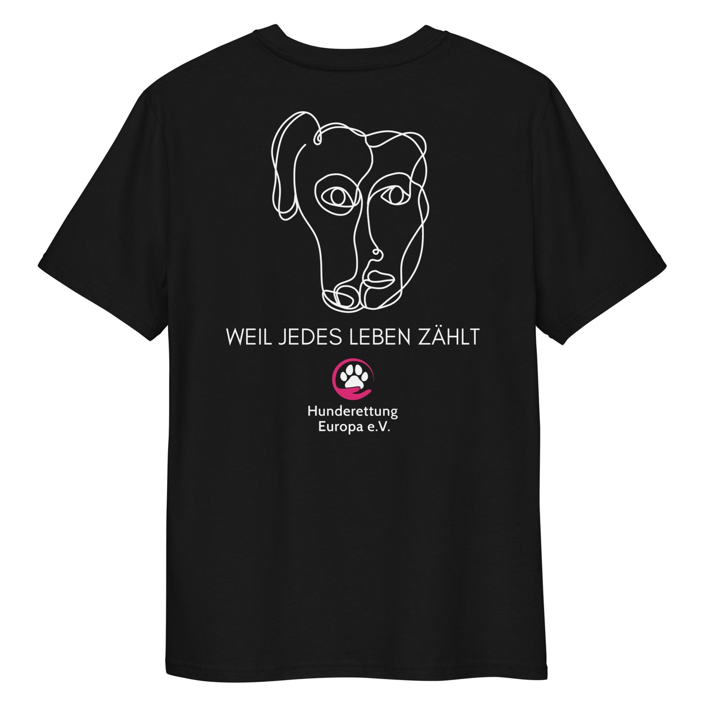 Lebensretter x Hunderettung Europa e.V. Bio-Baumwoll-T-Shirt dunkel