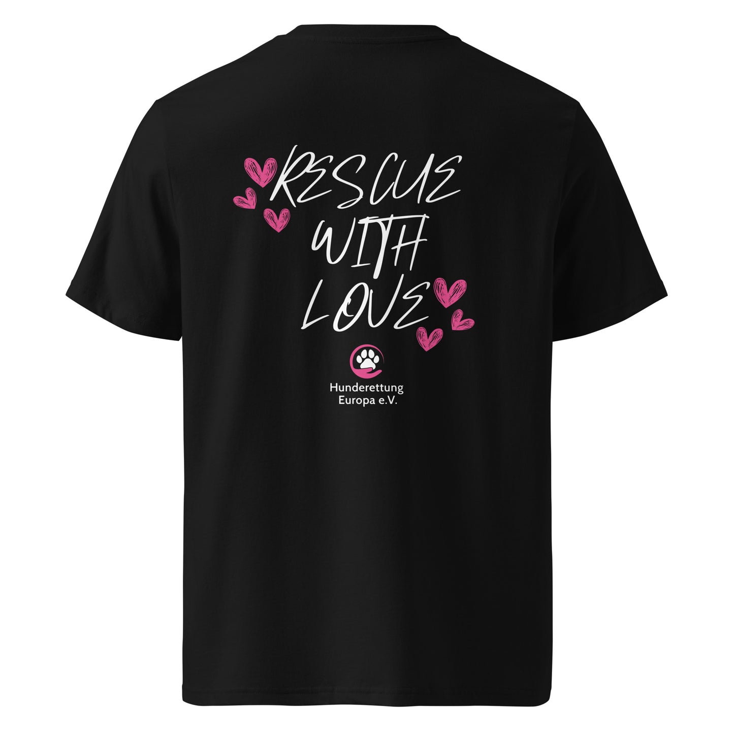 Rescue with Love Hunderettung Europa e.V. Unisex-Bio-Baumwoll-T-Shirt