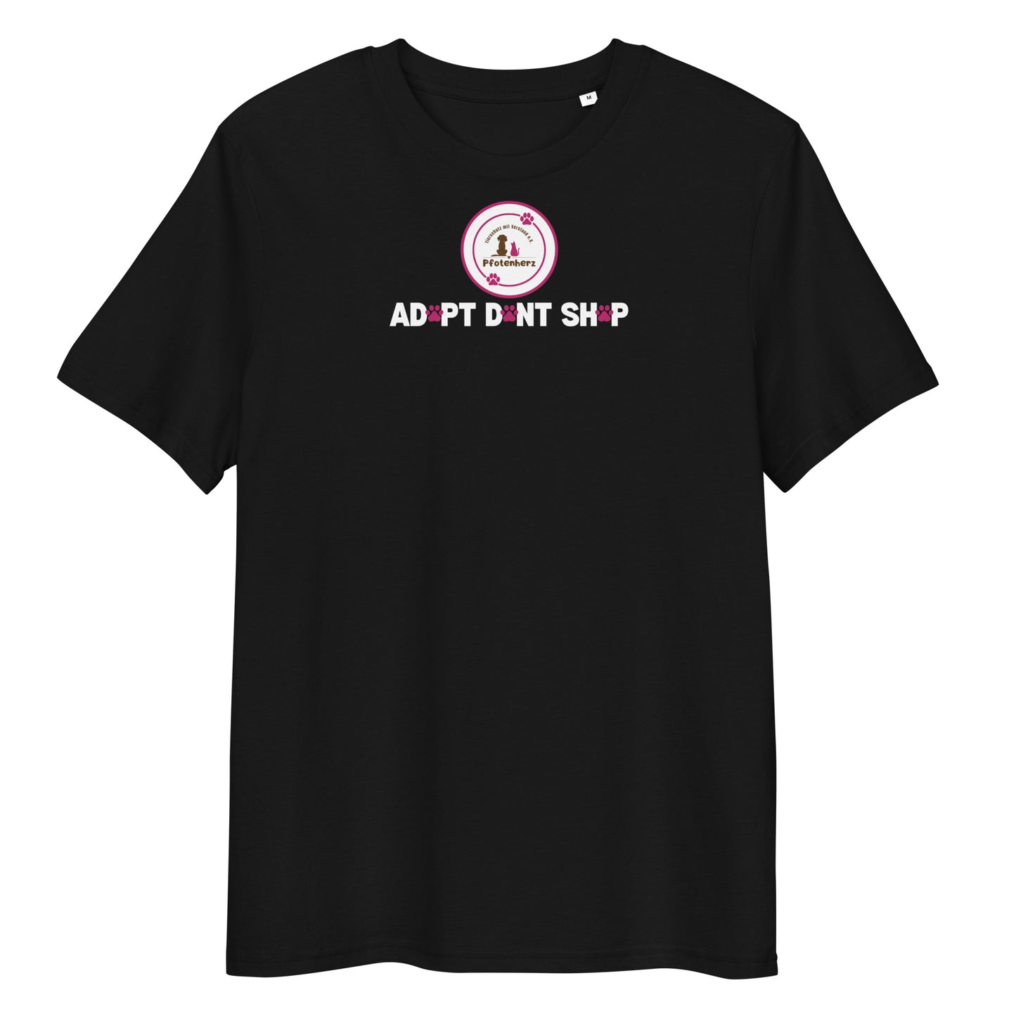 Pfotenherz Rescued is my favourite breed Bio-Baumwoll-T-Shirt dunkel