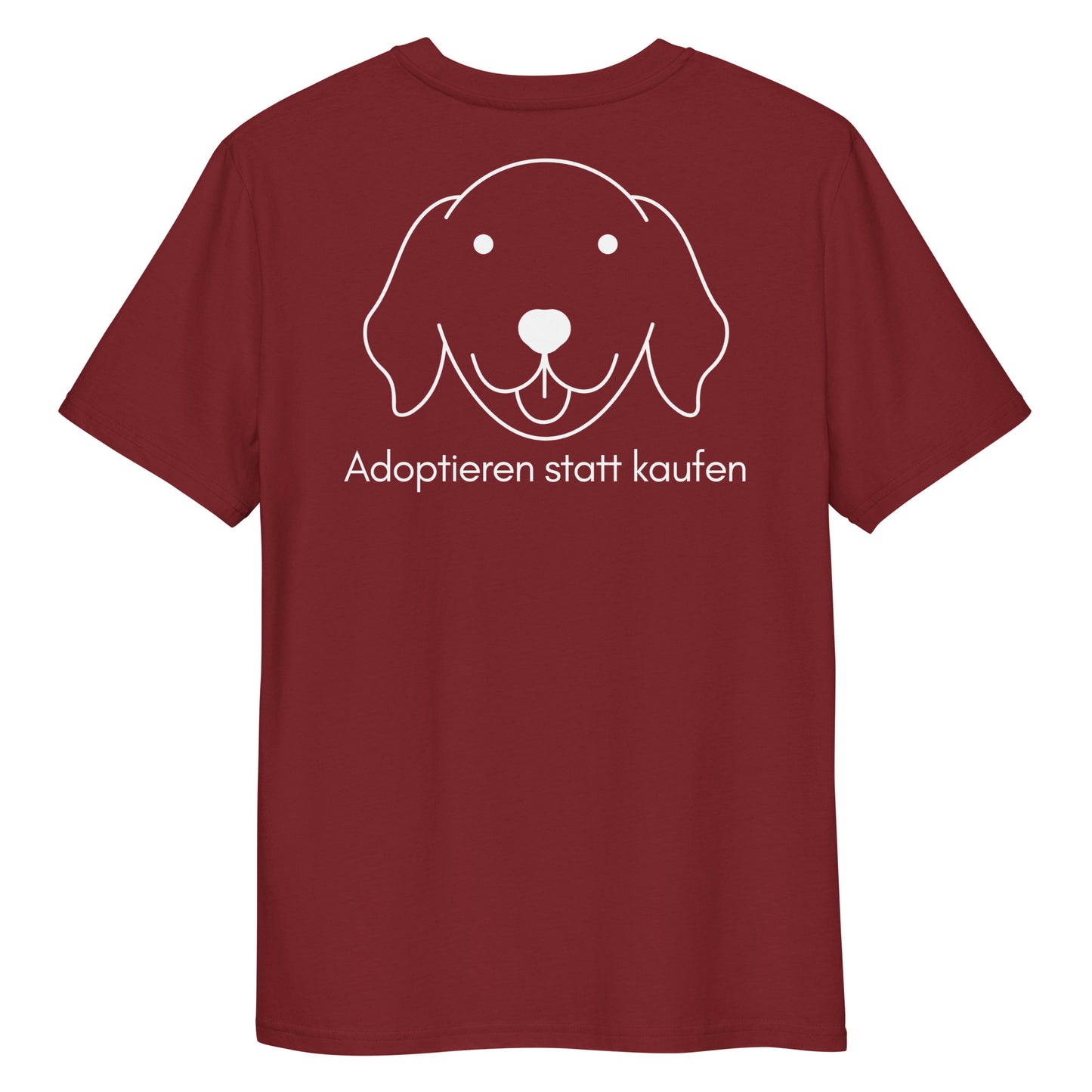Adoptieren statt kaufen dunkel Bio-Baumwoll-T-Shirt