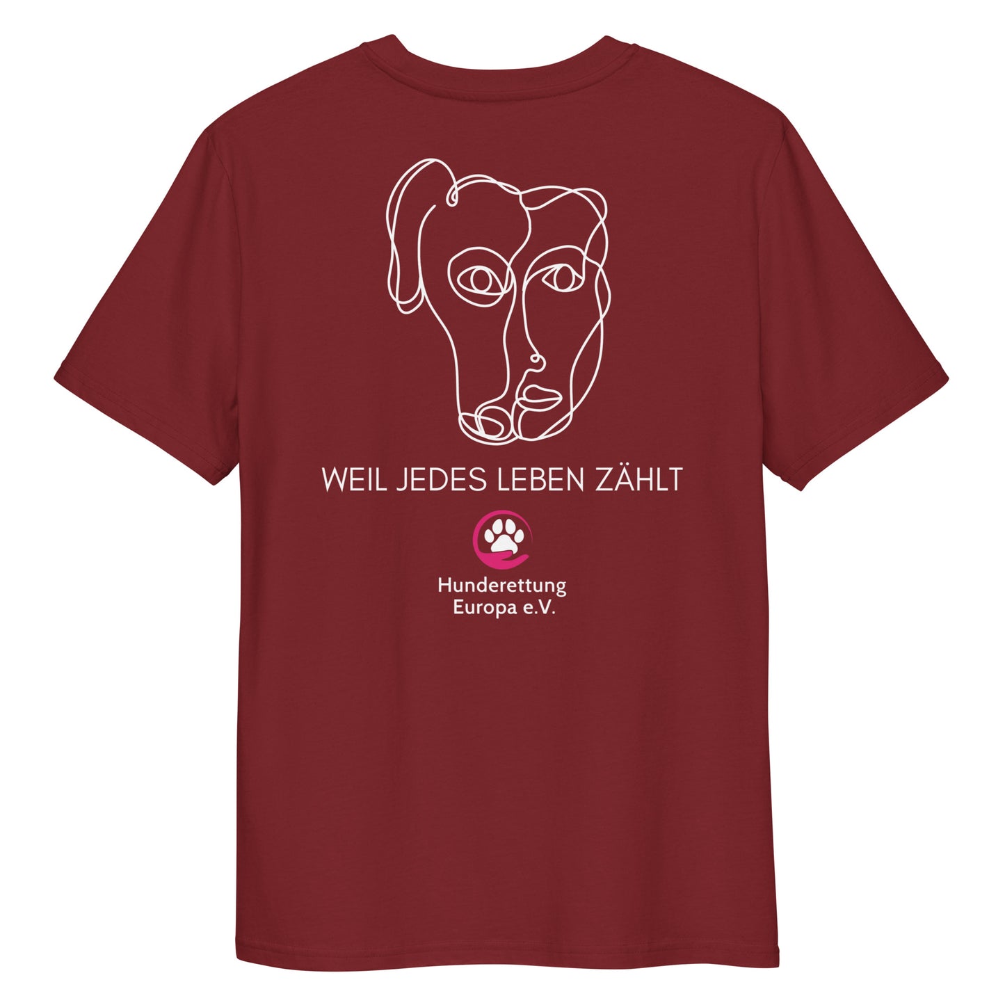 Lebensretter x Hunderettung Europa e.V. Bio-Baumwoll-T-Shirt dunkel