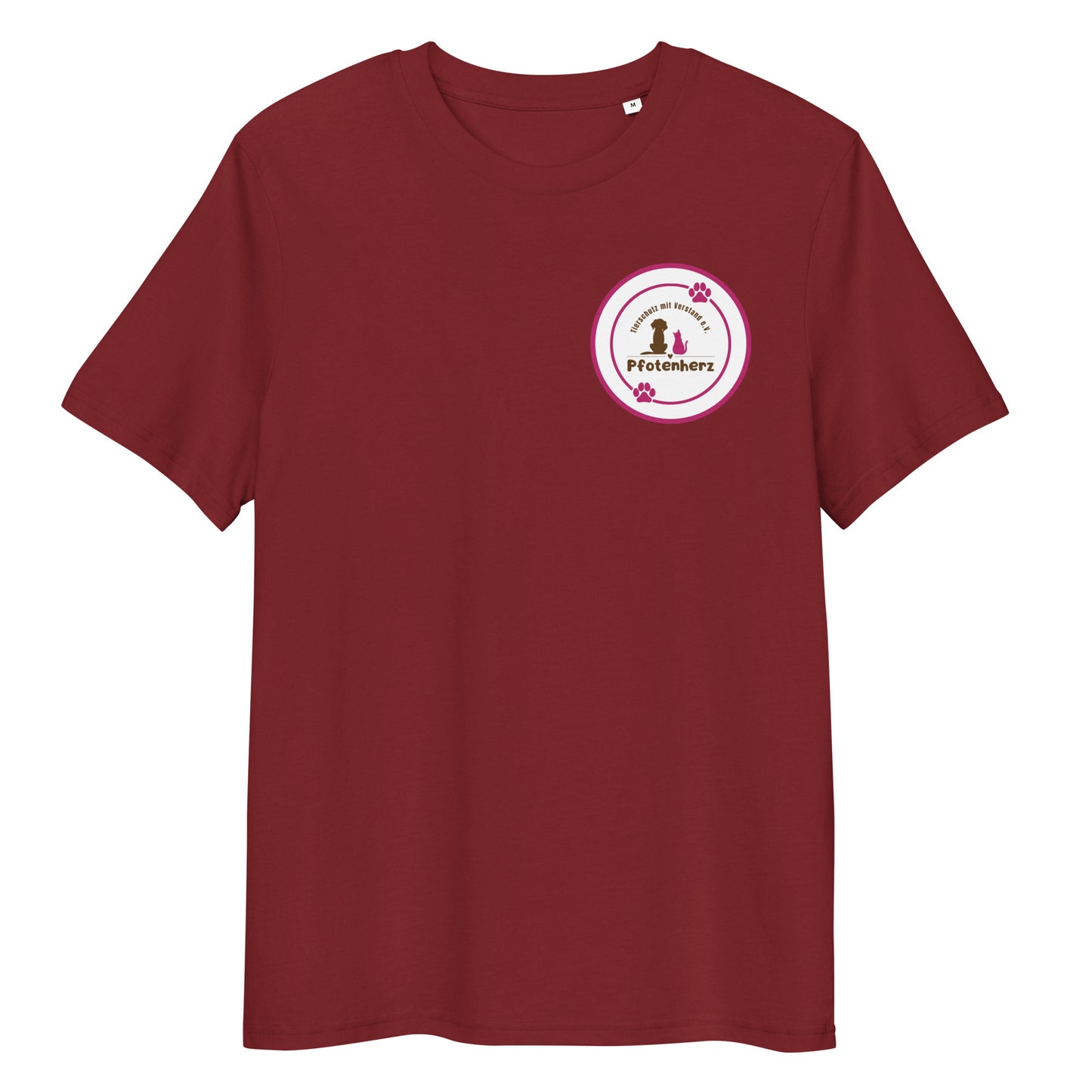 Pfotenherz Bio-Baumwoll-T-Shirt dunkel