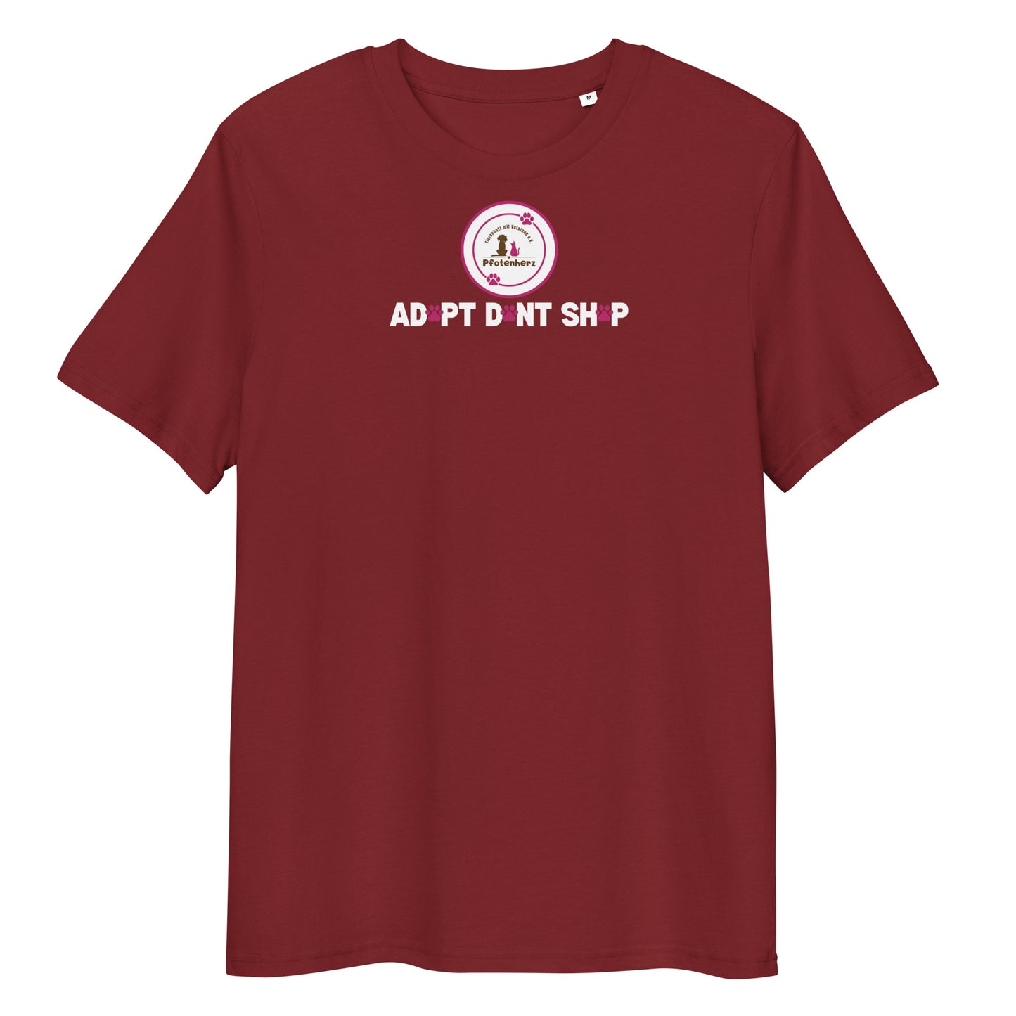 Pfotenherz Rescued is my favourite breed Bio-Baumwoll-T-Shirt dunkel