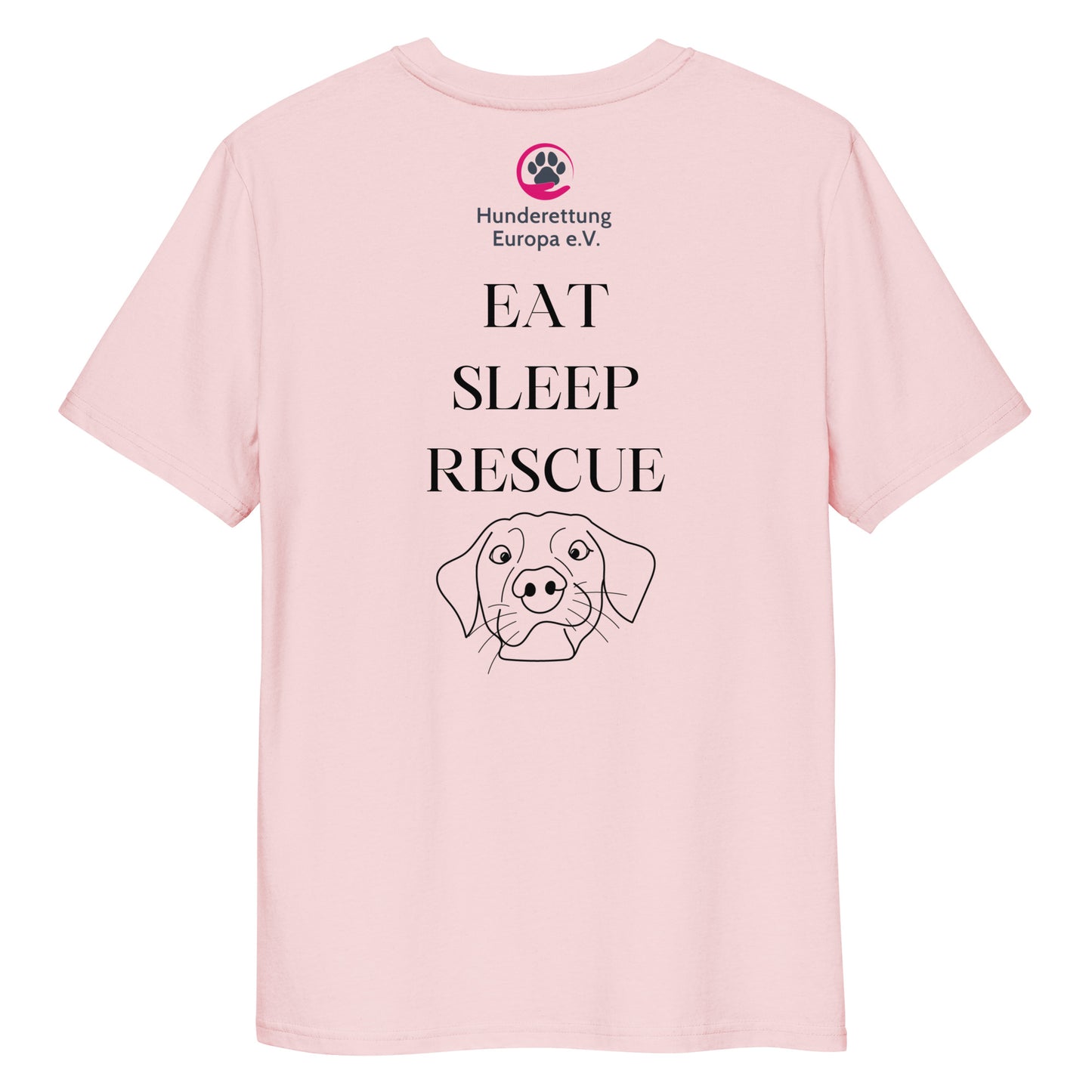 EATSLEEPRESCUE X Hunderettung Europa e.V. Bio-Baumwoll-T-Shirt