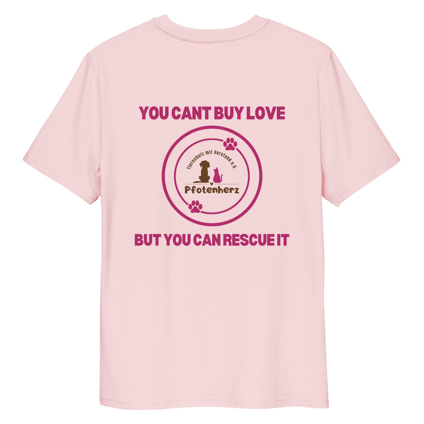Pfotenherz You cant buy love Bio-Baumwoll-T-Shirt