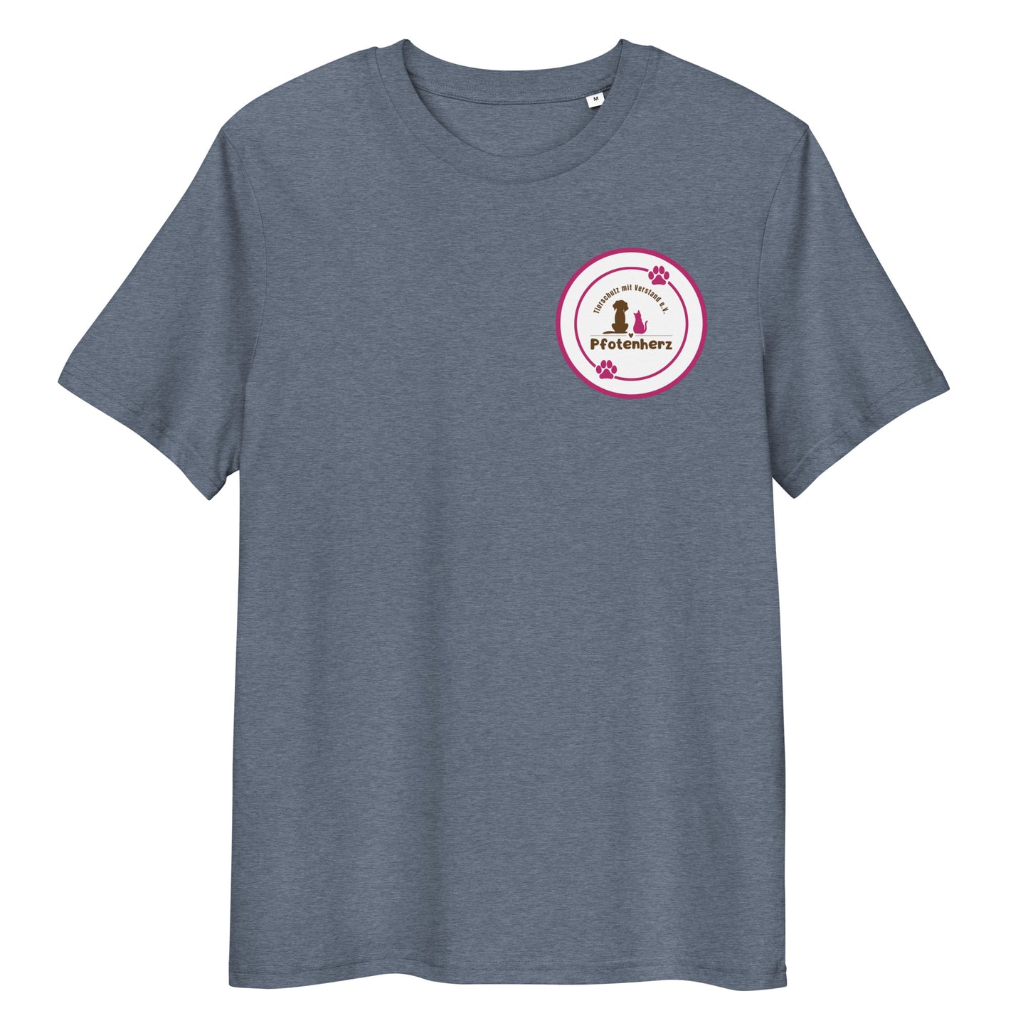 Pfotenherz Bio-Baumwoll-T-Shirt dunkel