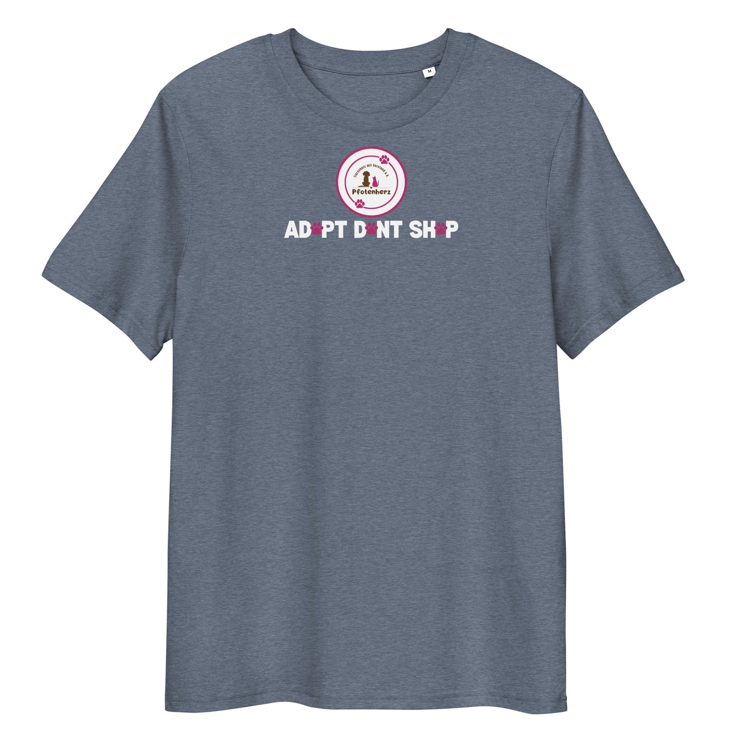 Pfotenherz Rescued is my favourite breed Bio-Baumwoll-T-Shirt dunkel