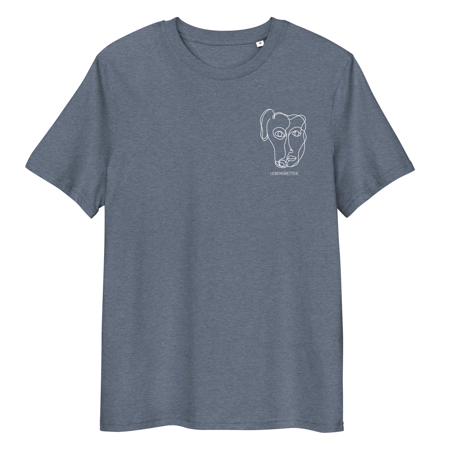 Lebensretter x Hunderettung Europa e.V. Bio-Baumwoll-T-Shirt dunkel