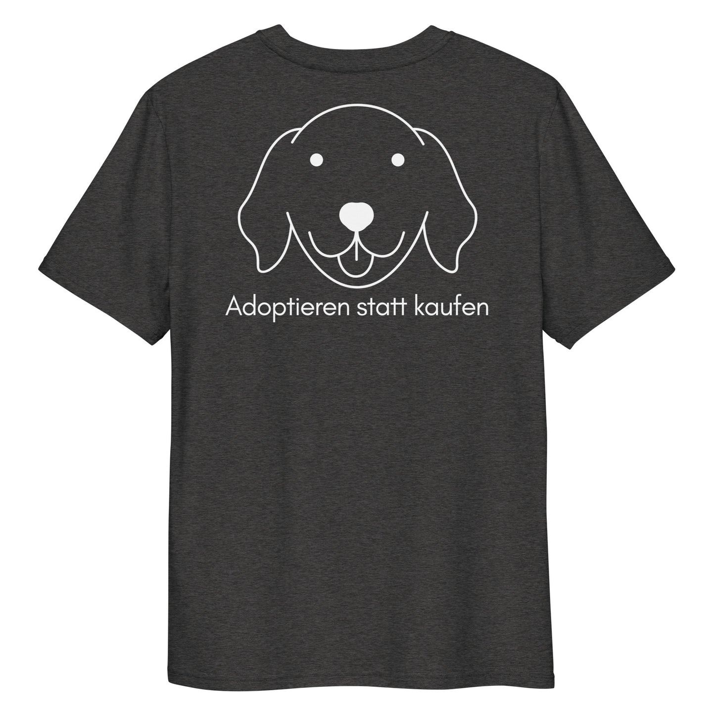 Adoptieren statt kaufen dunkel Bio-Baumwoll-T-Shirt