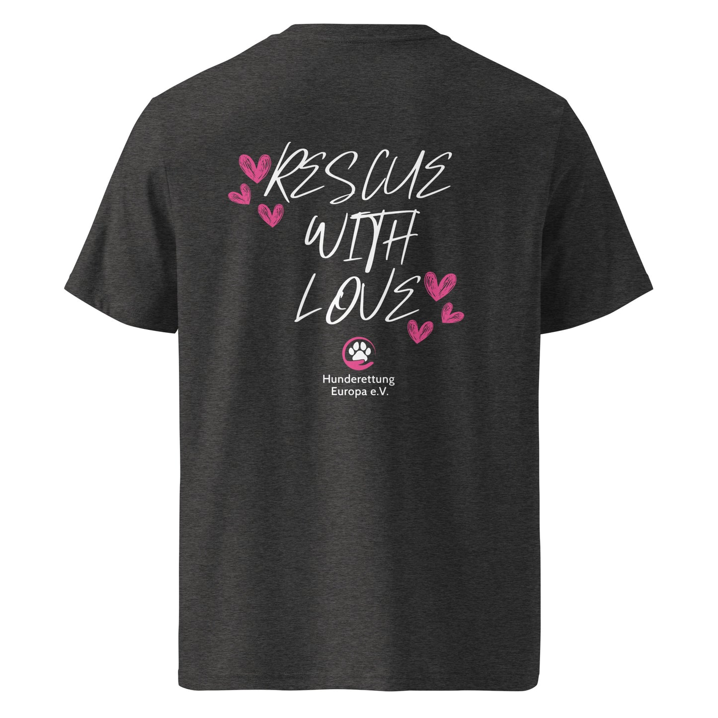 Rescue with Love Hunderettung Europa e.V. Unisex-Bio-Baumwoll-T-Shirt