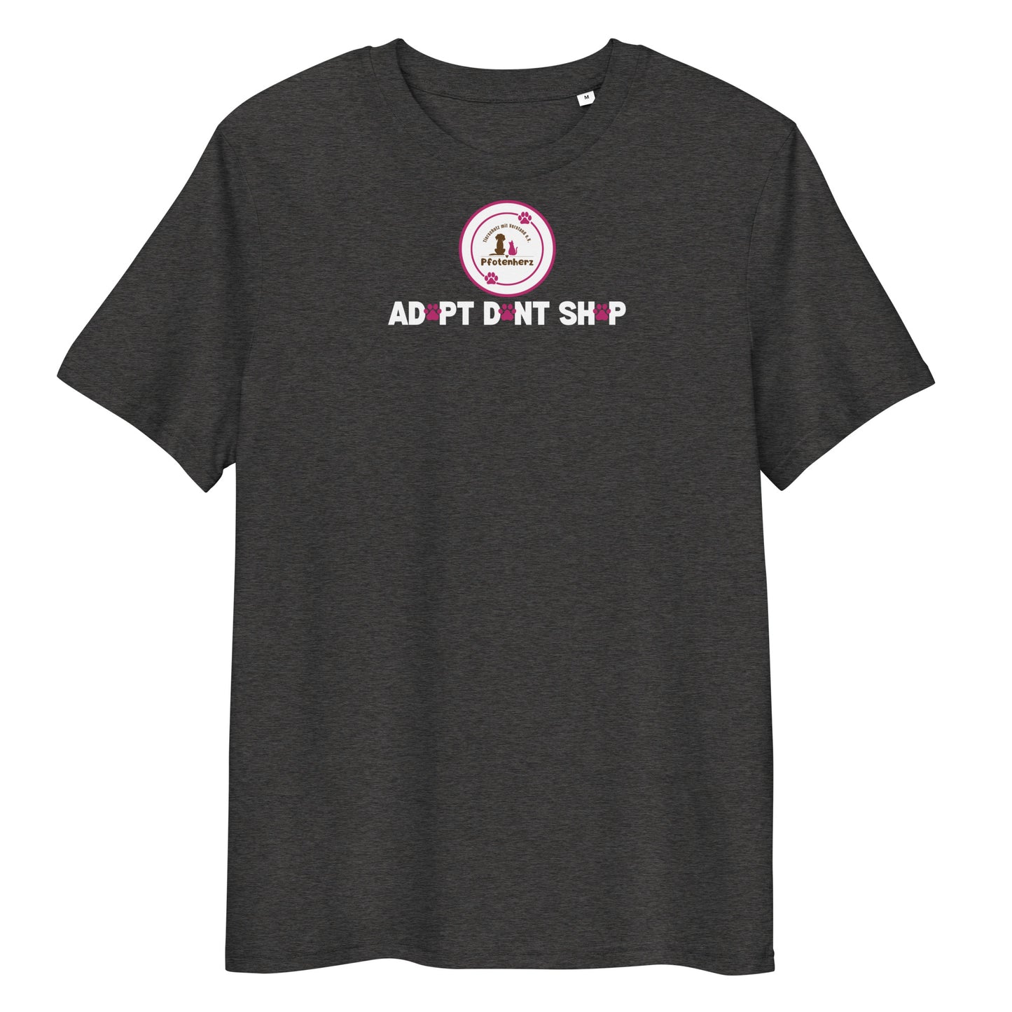 Pfotenherz Rescued is my favourite breed Bio-Baumwoll-T-Shirt dunkel