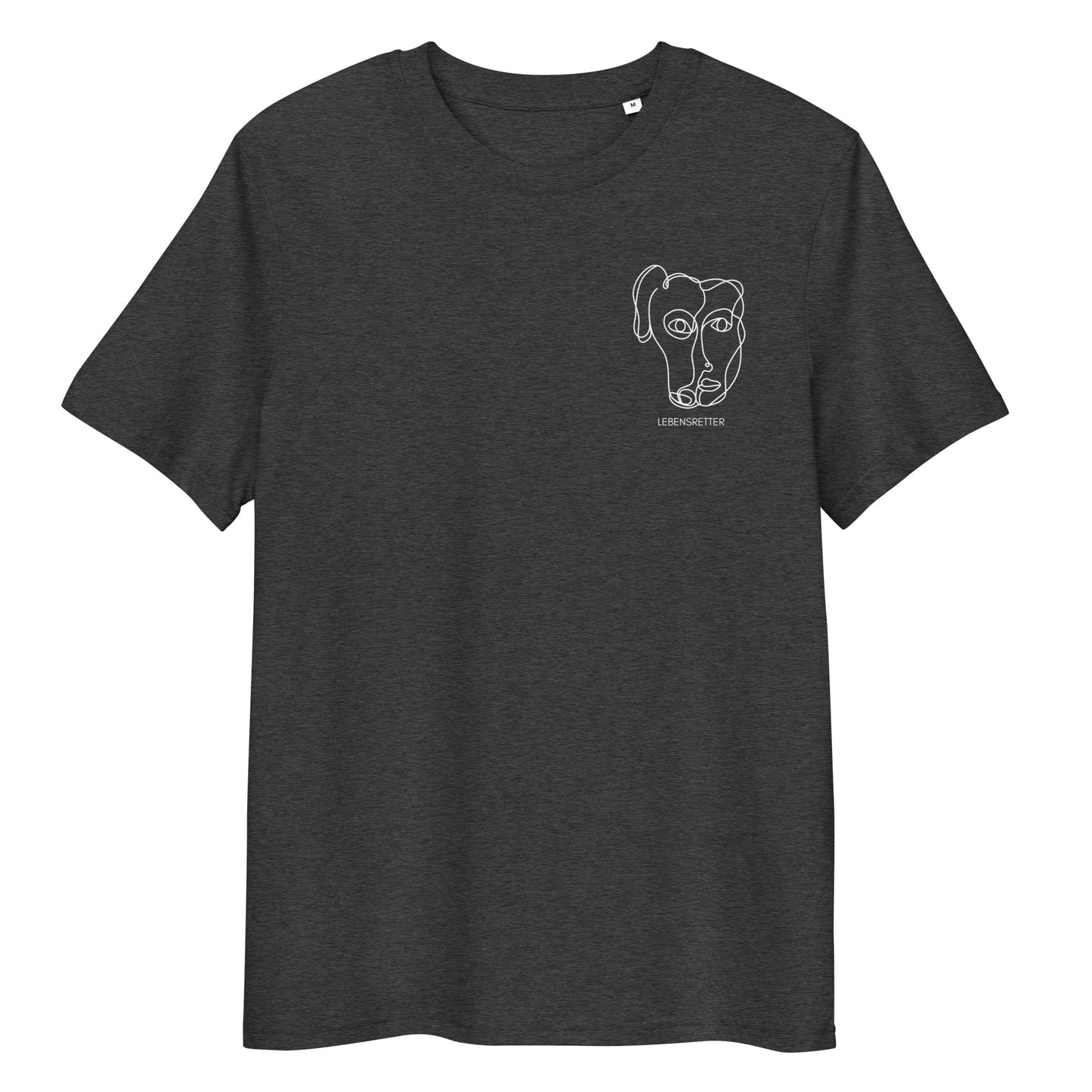 Lebensretter x Hunderettung Europa e.V. Bio-Baumwoll-T-Shirt dunkel