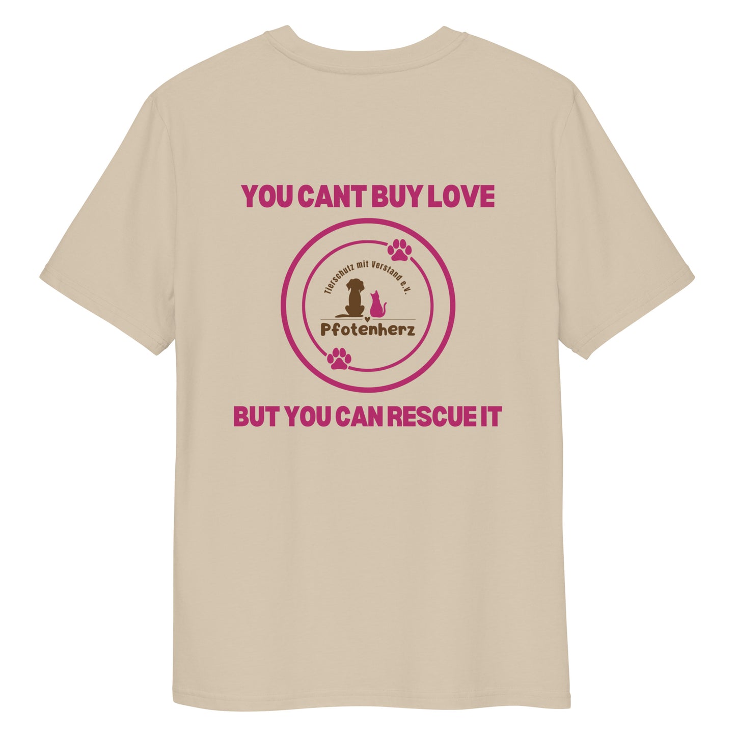 Pfotenherz You cant buy love Bio-Baumwoll-T-Shirt