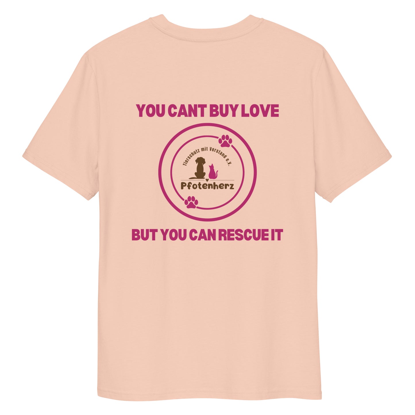 Pfotenherz You cant buy love Bio-Baumwoll-T-Shirt