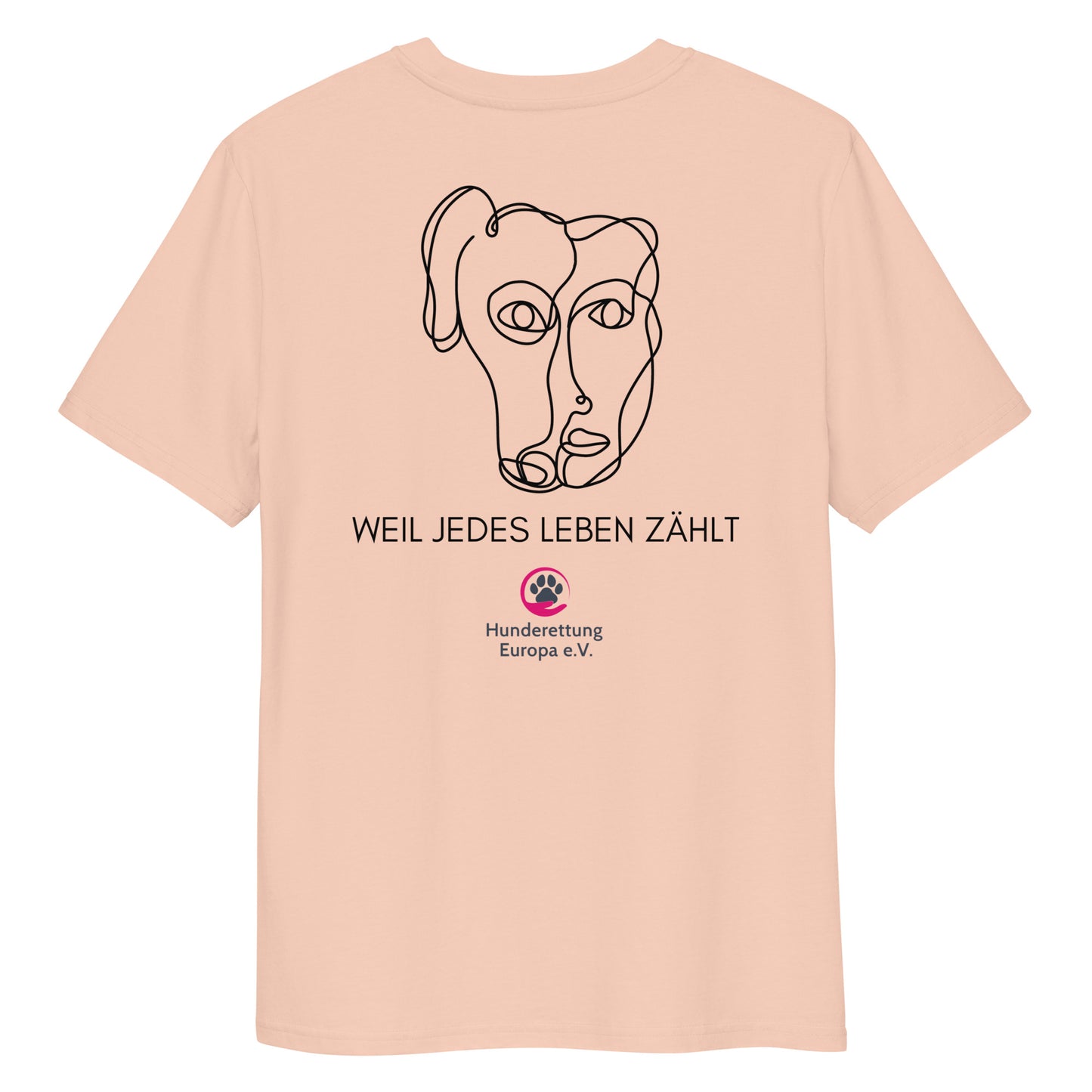 Lebensretter x Hunderettung Europa e.V. Bio-Baumwoll-T-Shirt