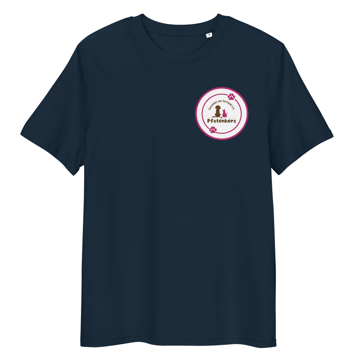 Pfotenherz Bio-Baumwoll-T-Shirt dunkel
