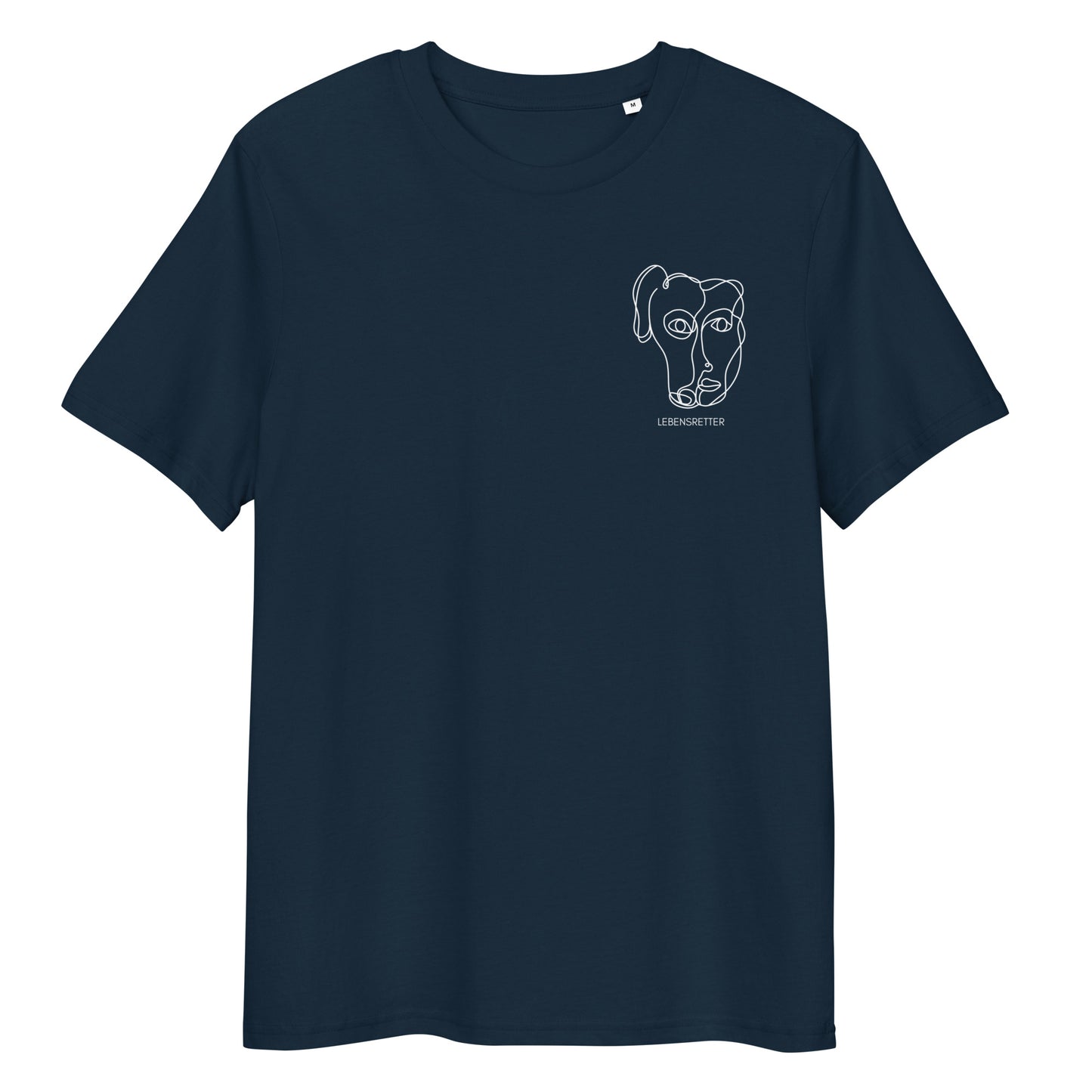 Lebensretter x Hunderettung Europa e.V. Bio-Baumwoll-T-Shirt dunkel