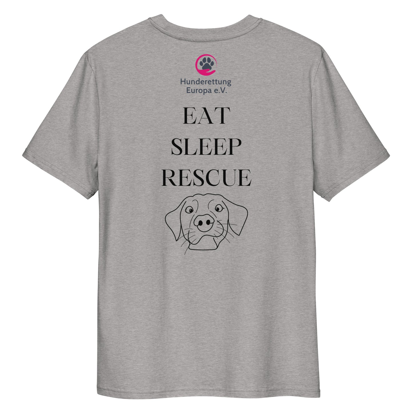 EATSLEEPRESCUE X Hunderettung Europa e.V. Bio-Baumwoll-T-Shirt