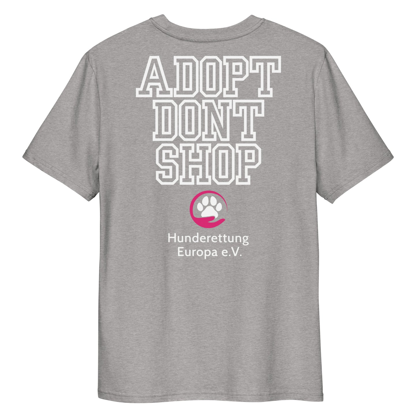 ADOPT DONT SHOP X Hunderettung Europa e.V. Unisex-Bio-Baumwoll-T-Shirt