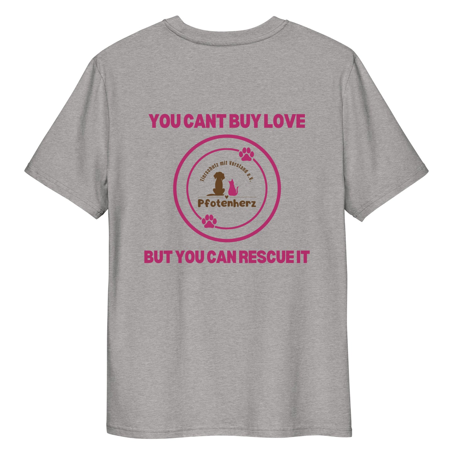 Pfotenherz You cant buy love Bio-Baumwoll-T-Shirt