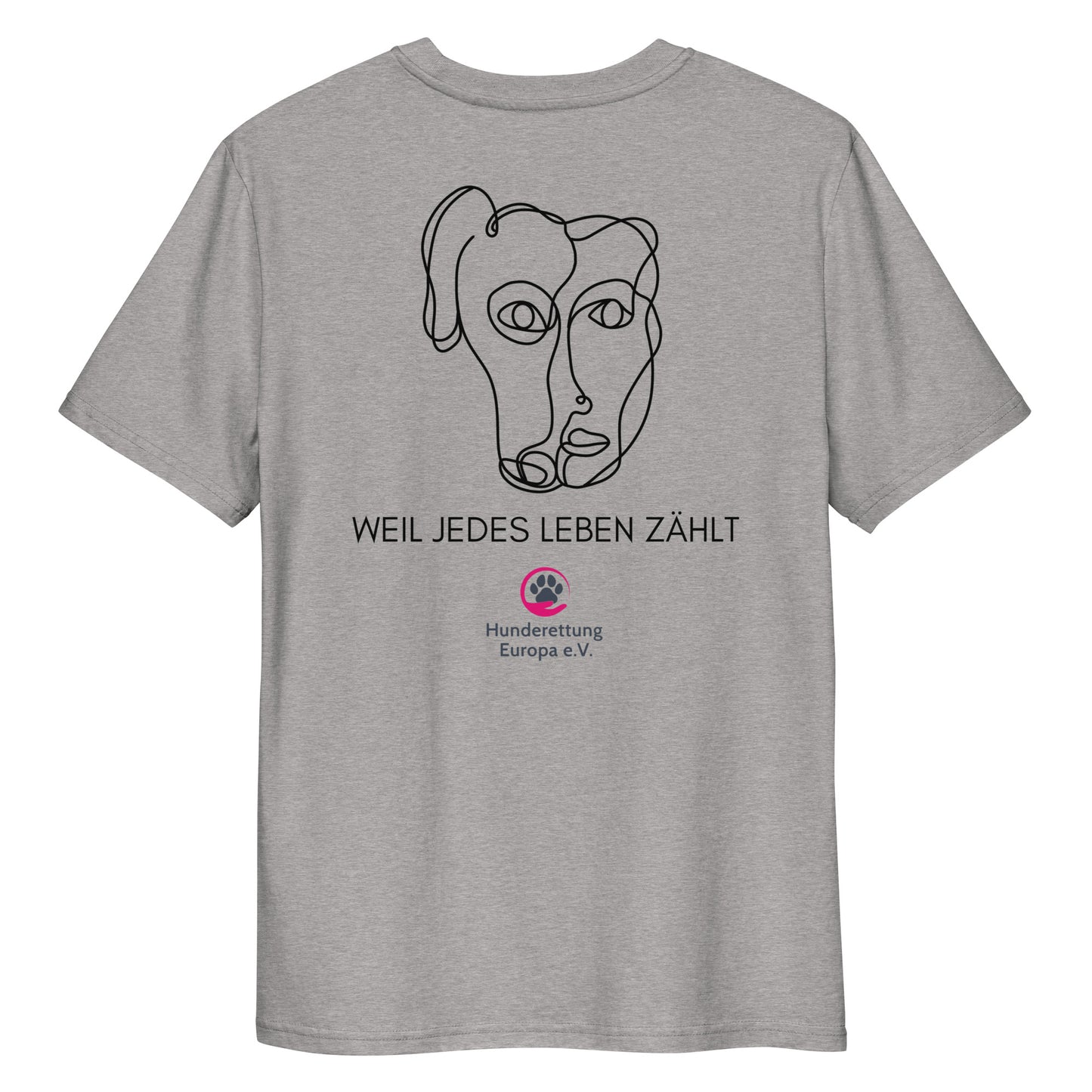 Lebensretter x Hunderettung Europa e.V. Bio-Baumwoll-T-Shirt