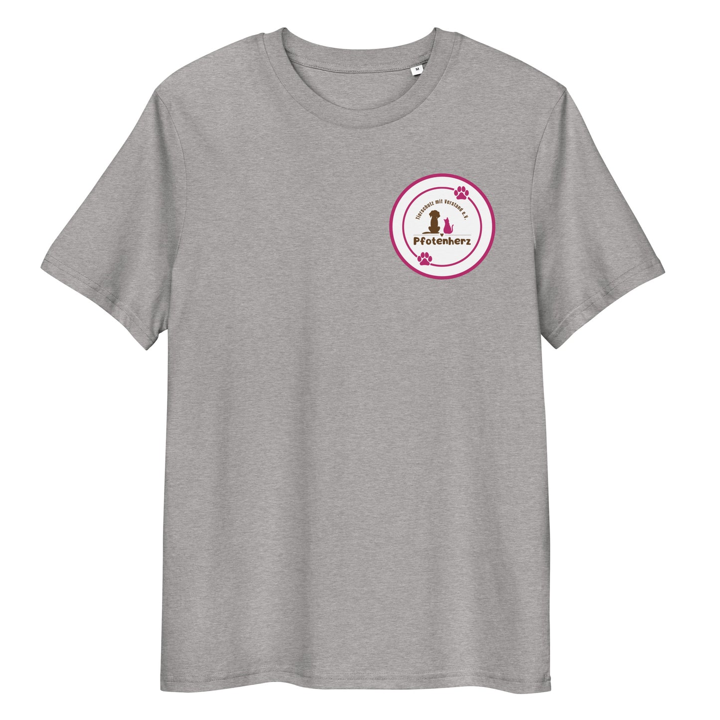 Pfotenherz Bio-Baumwoll-T-Shirt dunkel