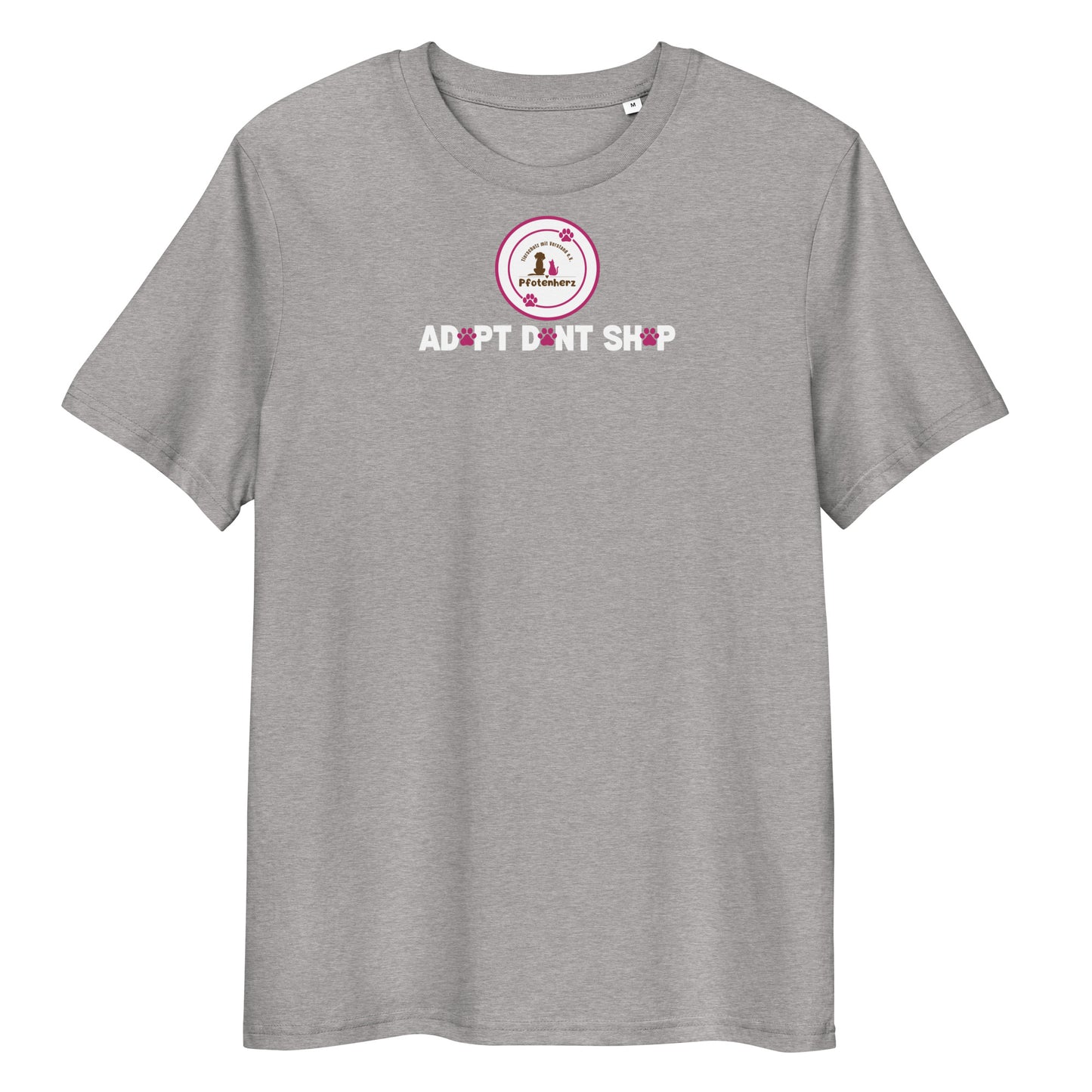 Pfotenherz Rescued is my favourite breed Bio-Baumwoll-T-Shirt dunkel