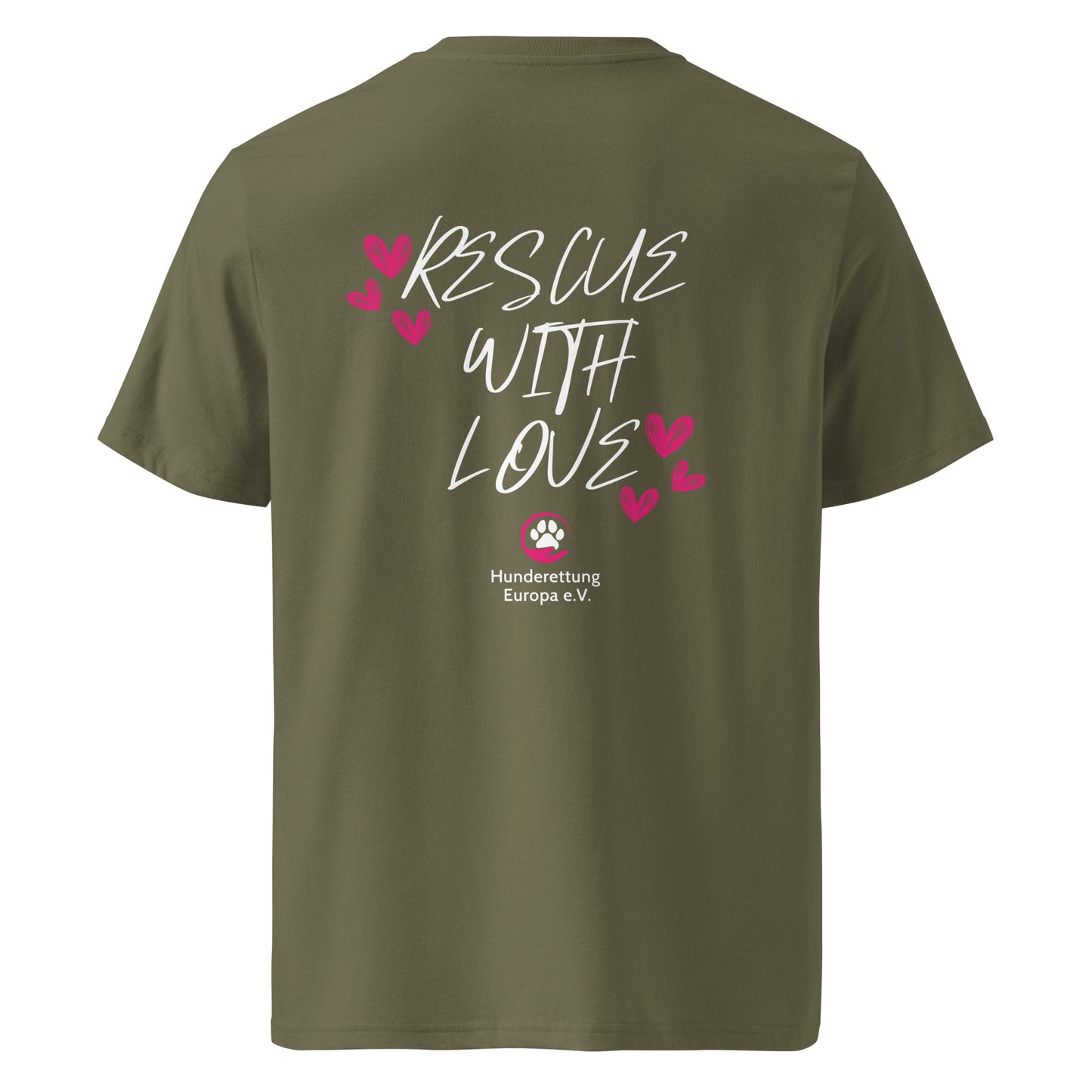 Rescue with Love Hunderettung Europa e.V. Unisex-Bio-Baumwoll-T-Shirt