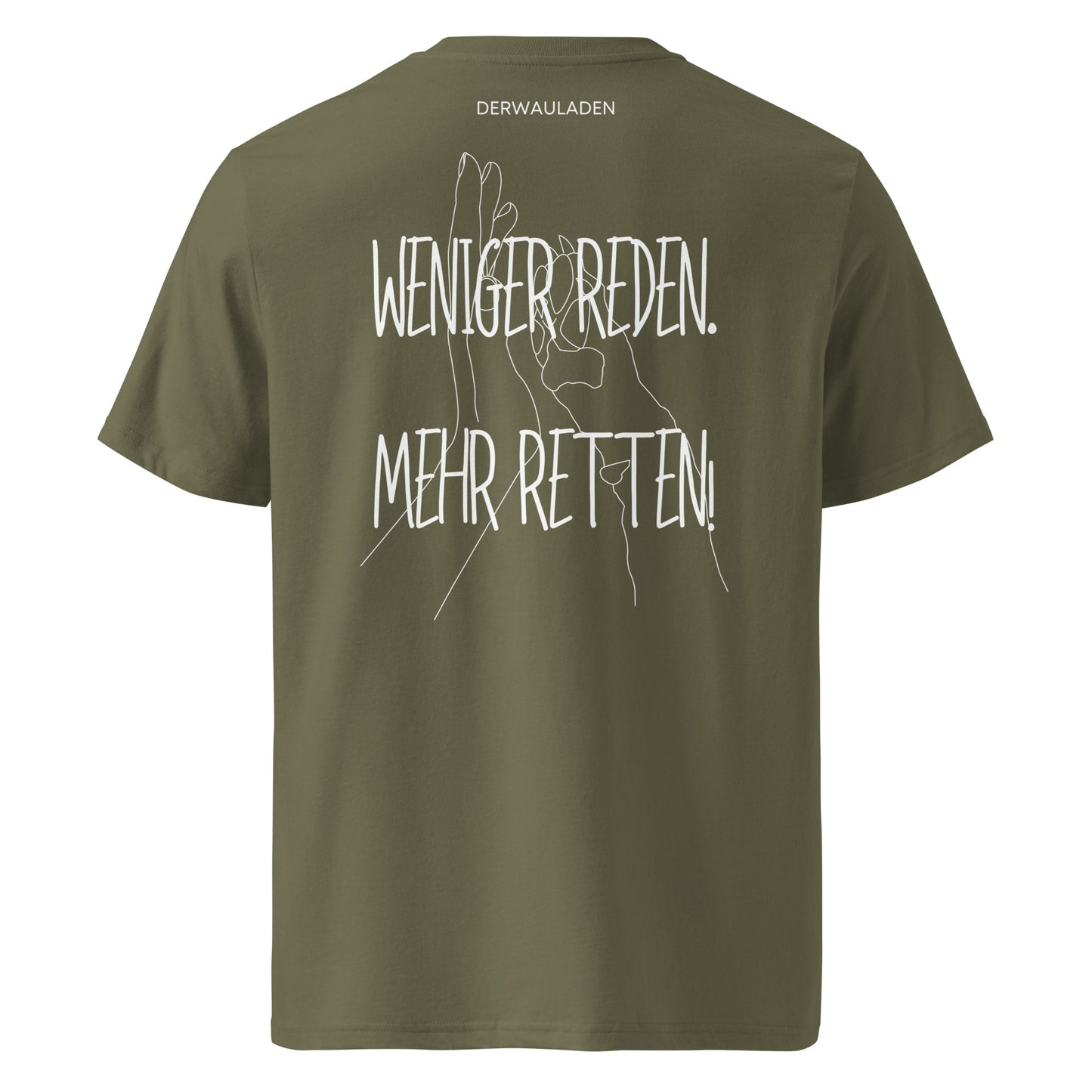 Weniger Reden // Unisex-Bio-Baumwoll-T-Shirt