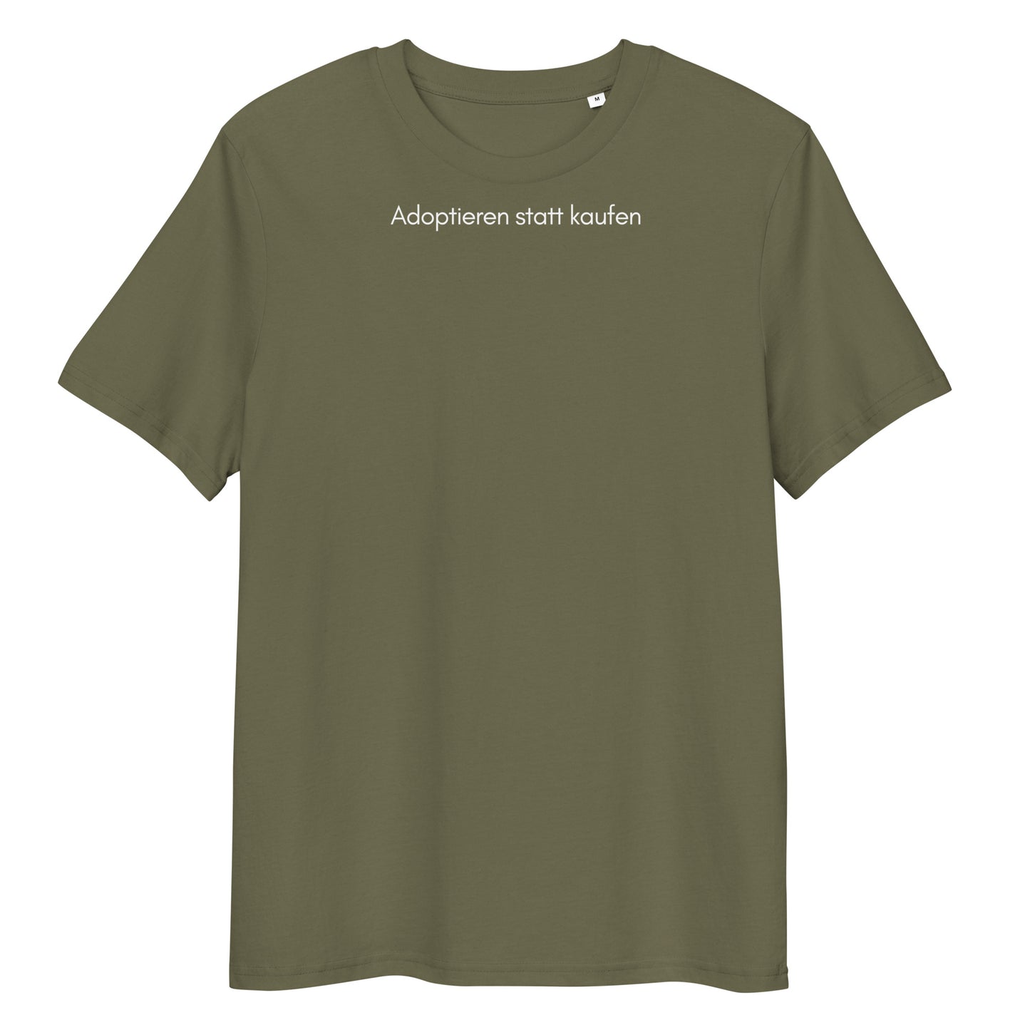 Adoptieren statt kaufen dunkel Bio-Baumwoll-T-Shirt
