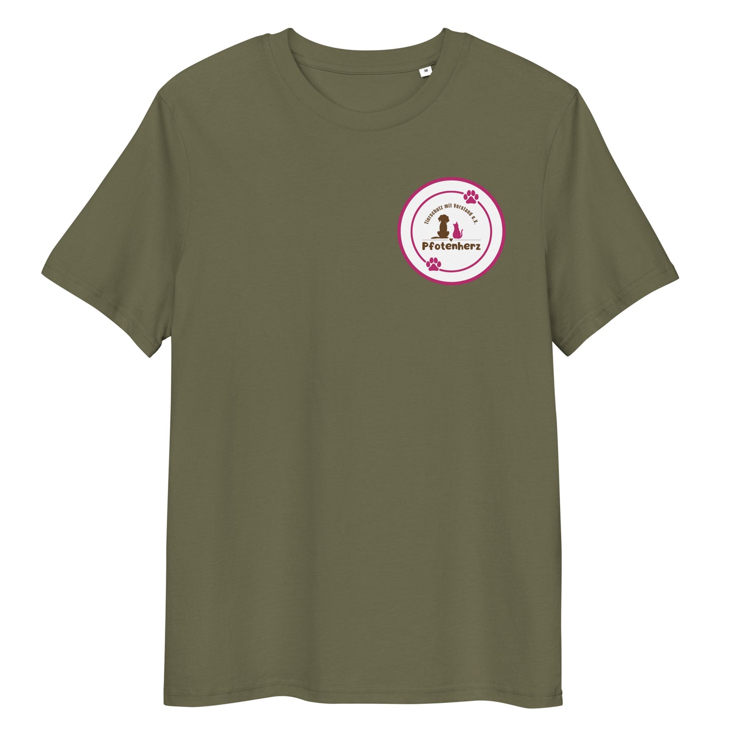 Pfotenherz Bio-Baumwoll-T-Shirt dunkel