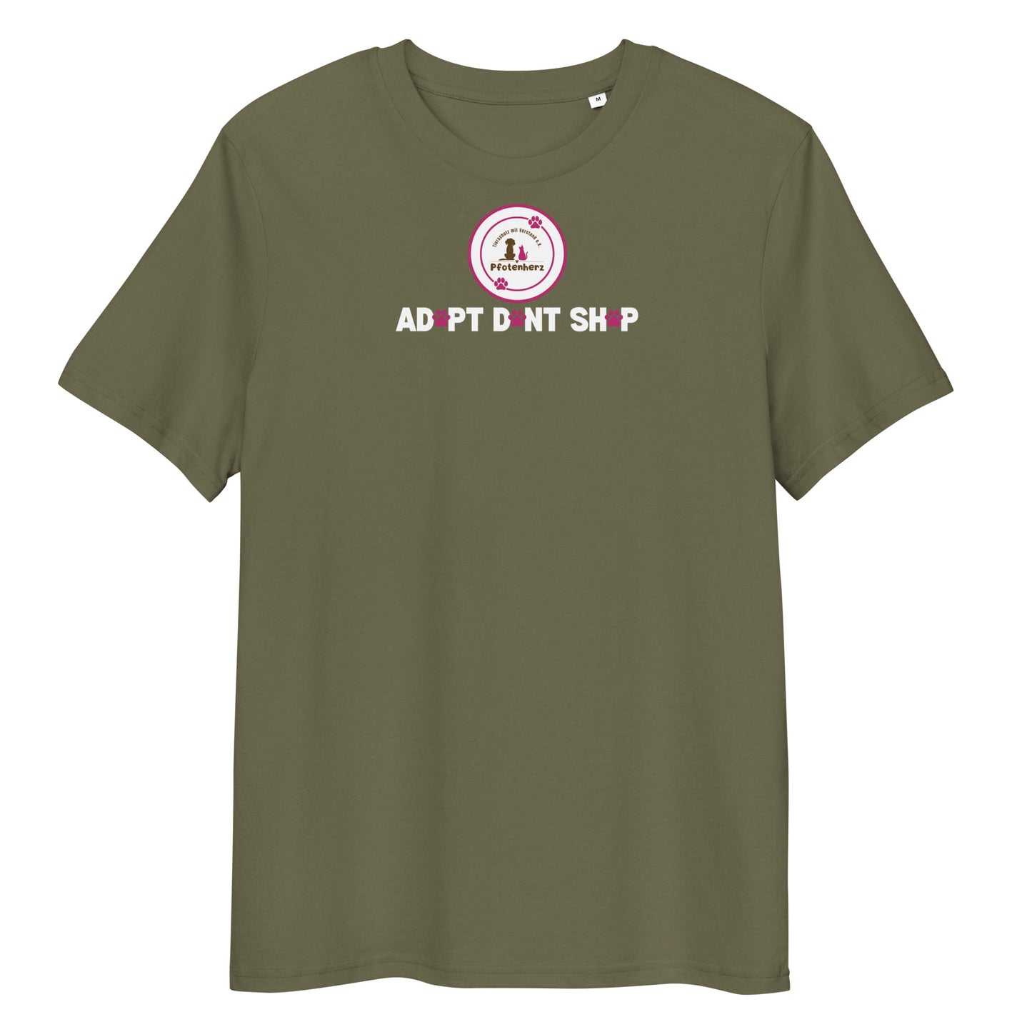 Pfotenherz Rescued is my favourite breed Bio-Baumwoll-T-Shirt dunkel
