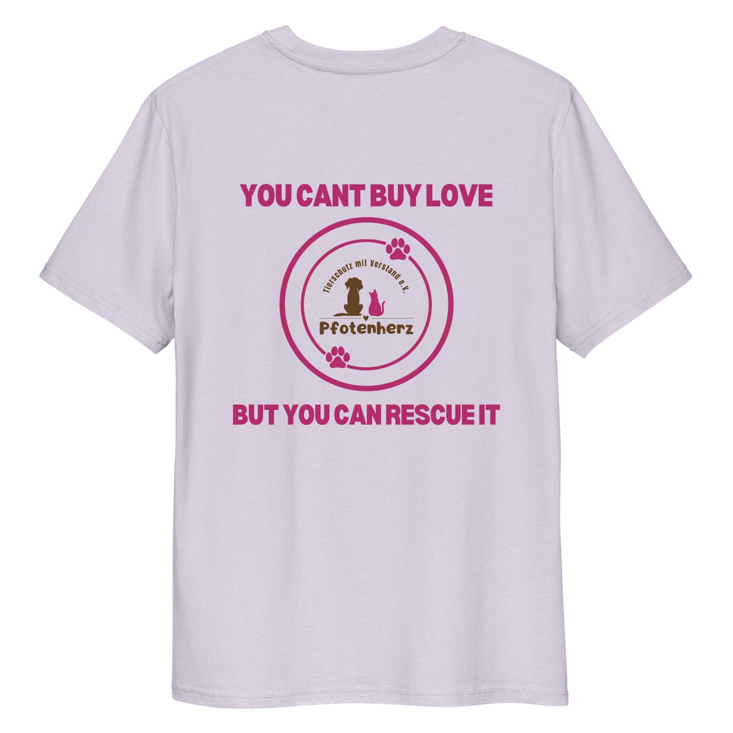 Pfotenherz You cant buy love Bio-Baumwoll-T-Shirt