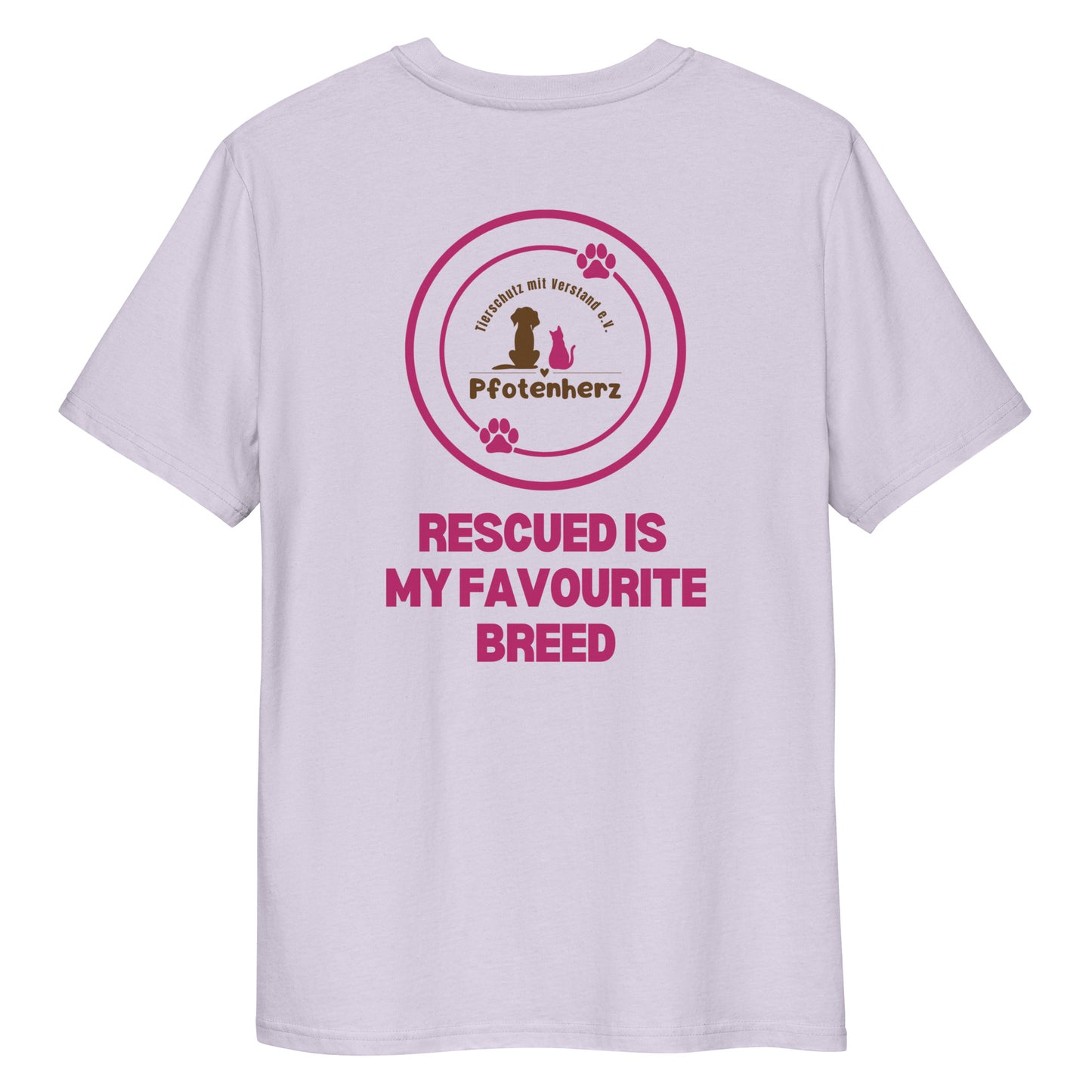 Pfotenherz Rescued is my favourite breed Bio-Baumwoll-T-Shirt