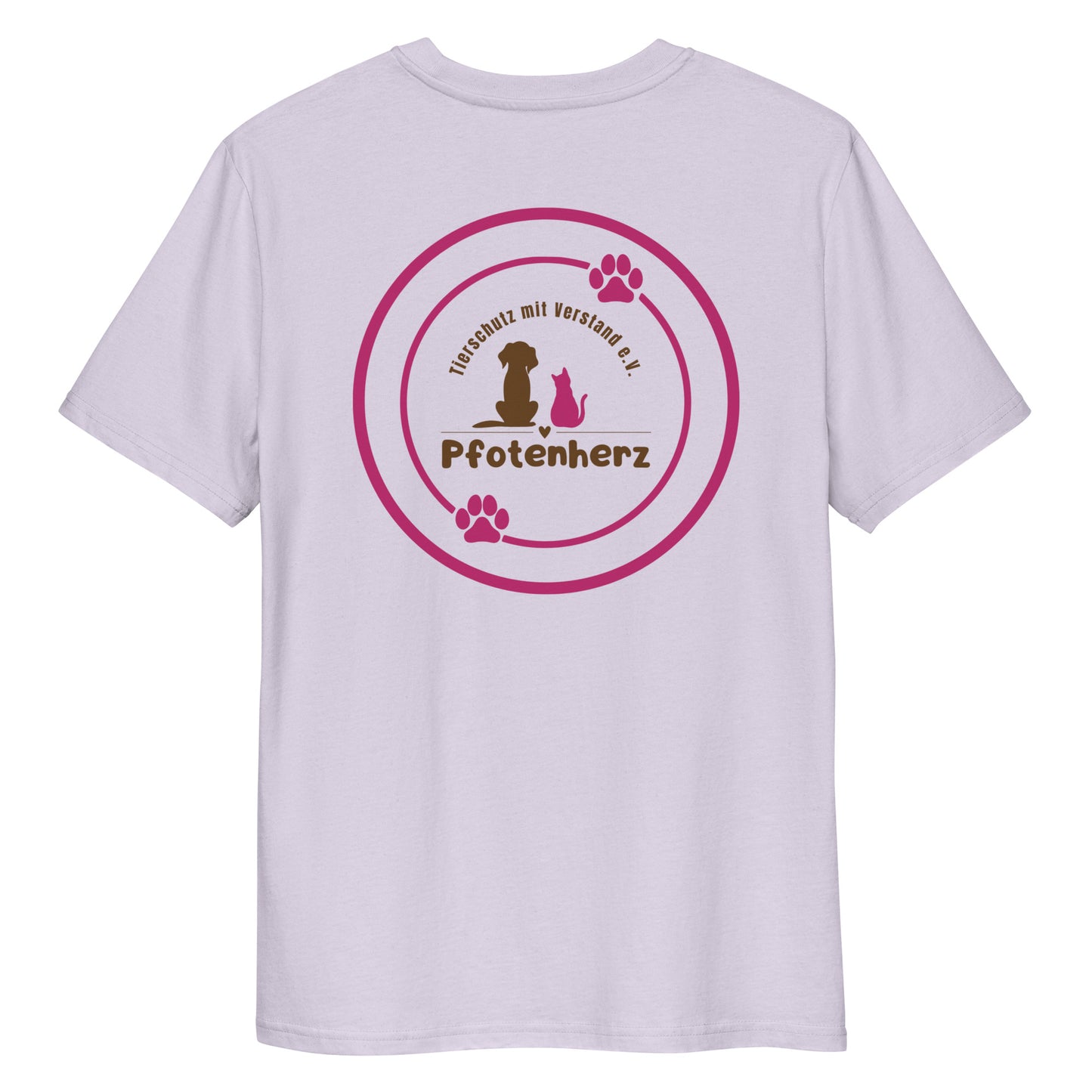 Pfotenherz Mein Herz schlägt Tierschutz Bio-Baumwoll-T-Shirt