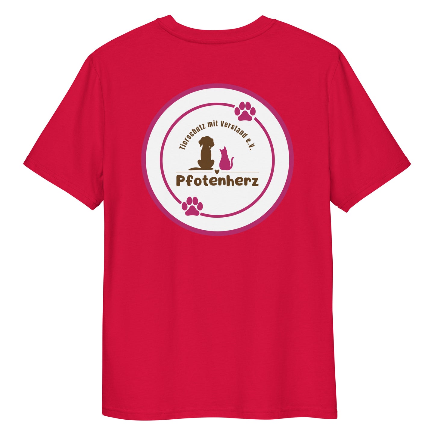 Pfotenherz Bio-Baumwoll-T-Shirt dunkel