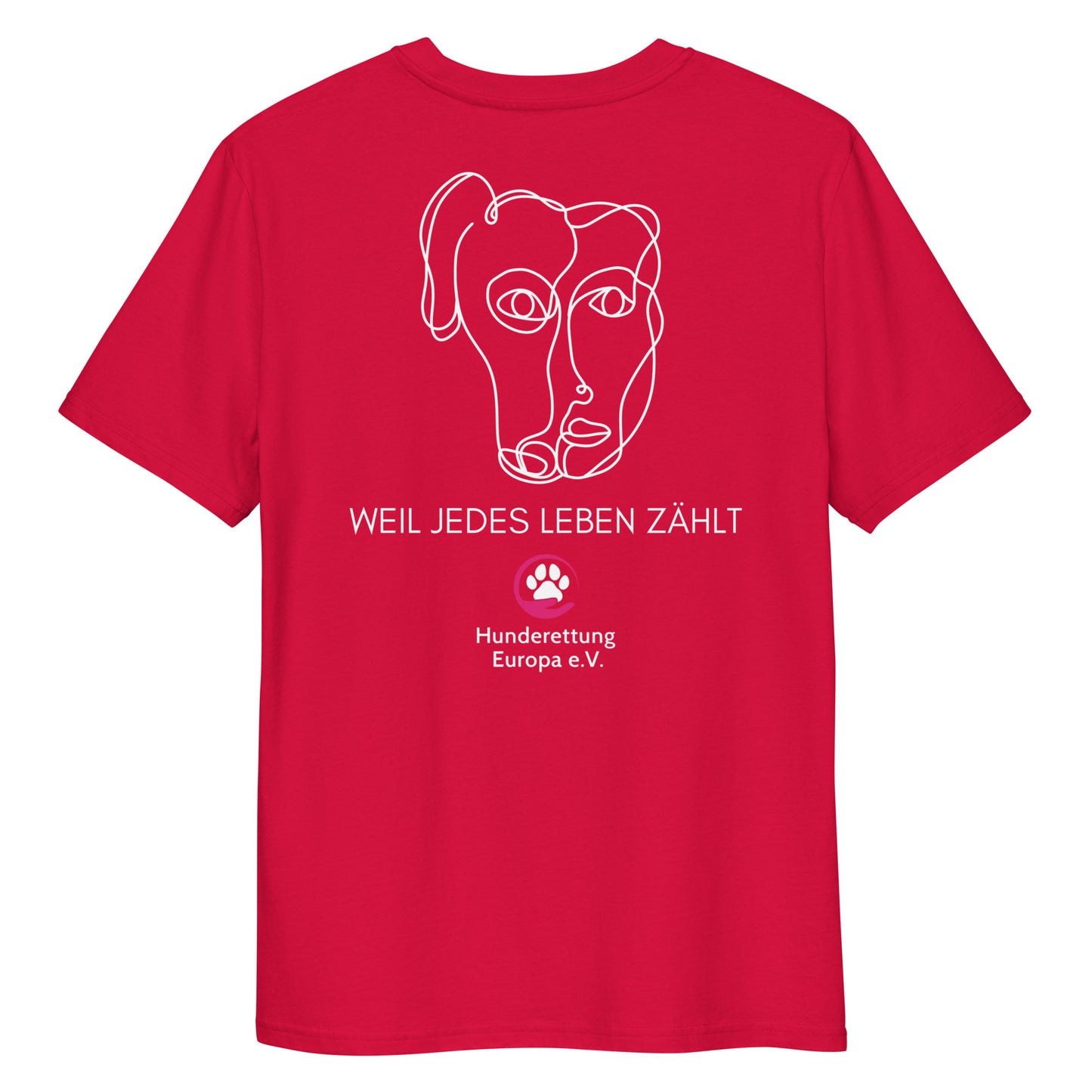 Lebensretter x Hunderettung Europa e.V. Bio-Baumwoll-T-Shirt dunkel