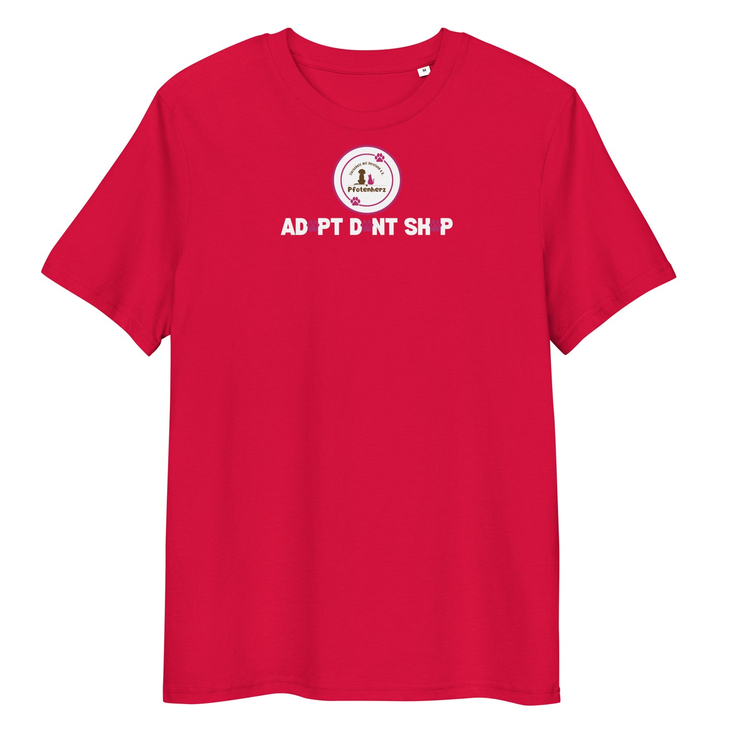 Pfotenherz Rescued is my favourite breed Bio-Baumwoll-T-Shirt dunkel