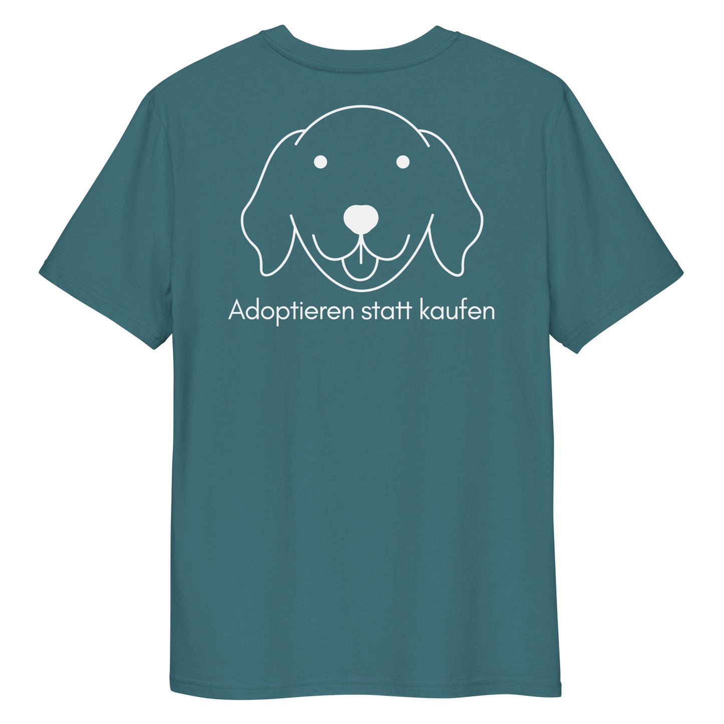 Adoptieren statt kaufen dunkel Bio-Baumwoll-T-Shirt