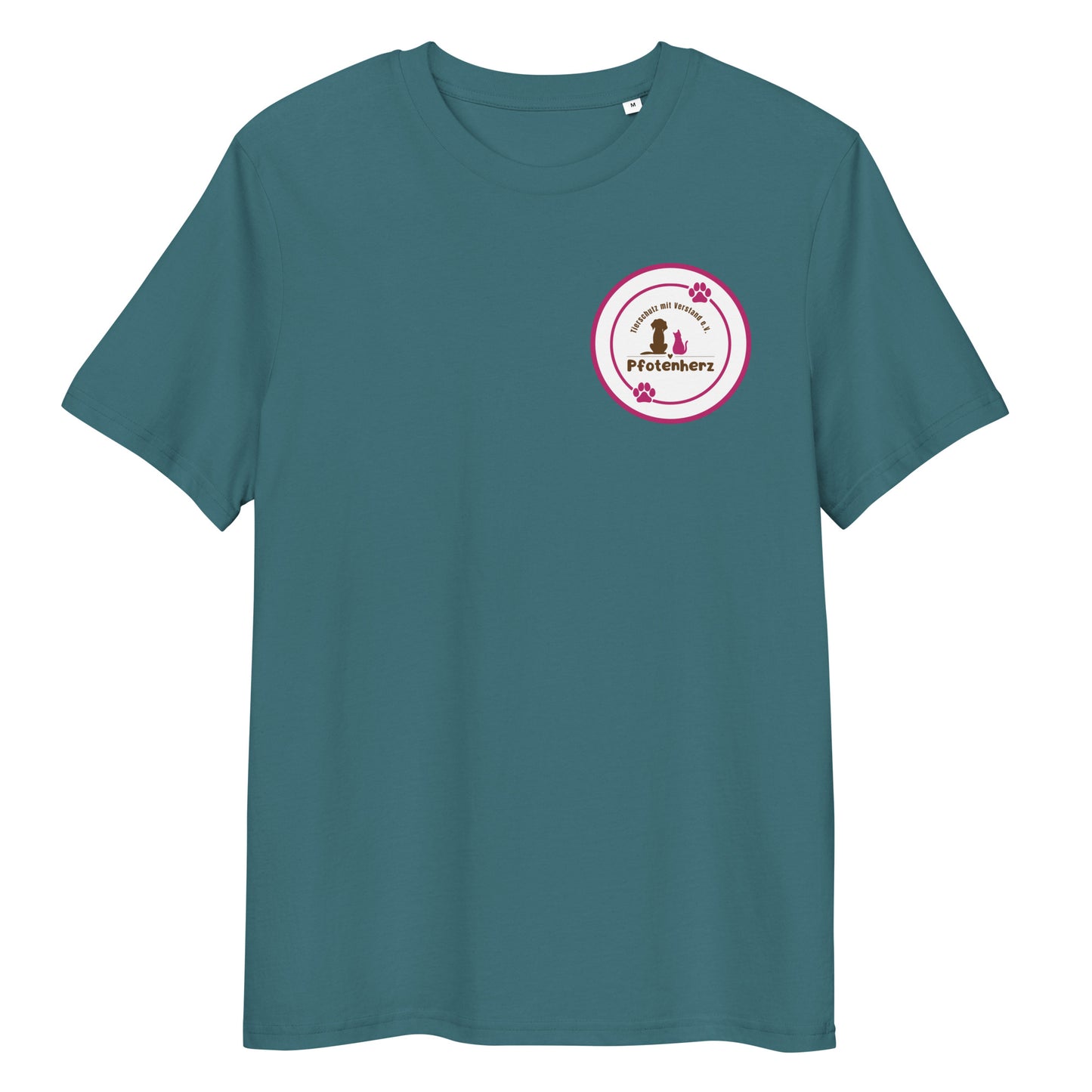 Pfotenherz Bio-Baumwoll-T-Shirt dunkel