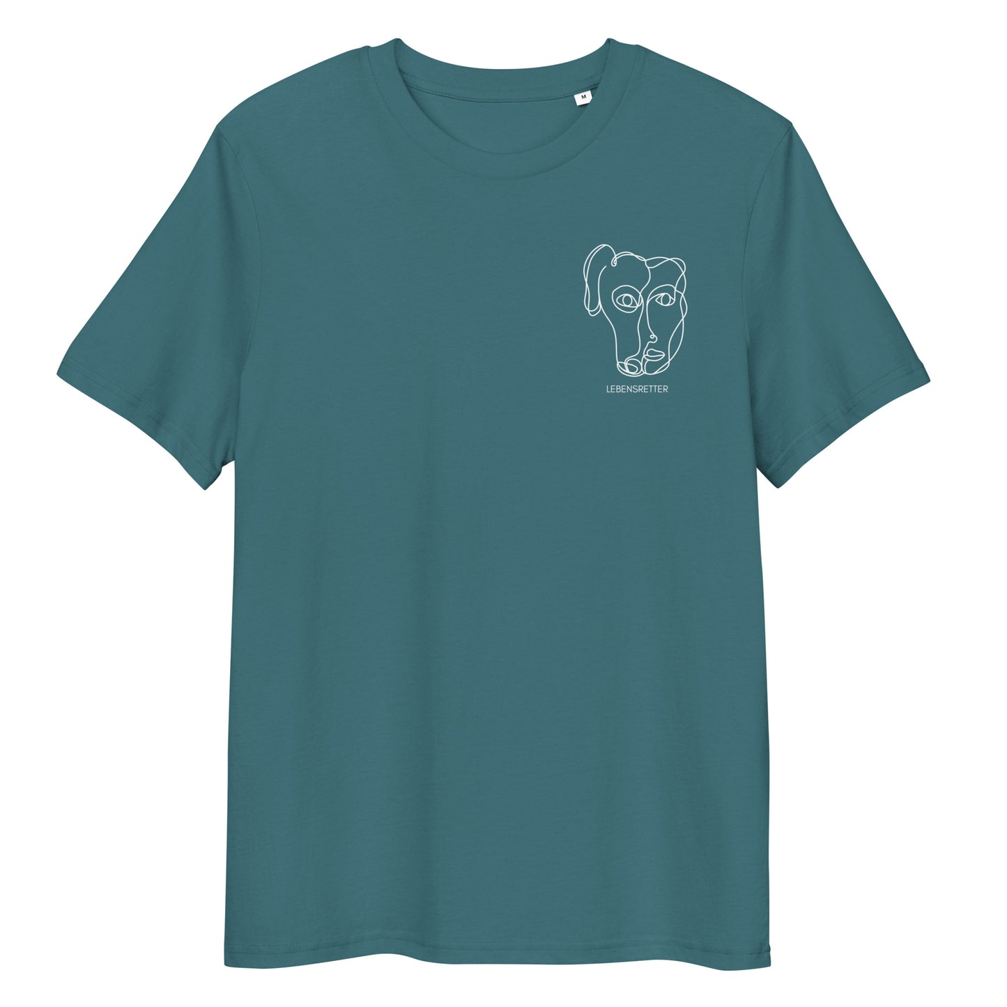 Lebensretter x Hunderettung Europa e.V. Bio-Baumwoll-T-Shirt dunkel